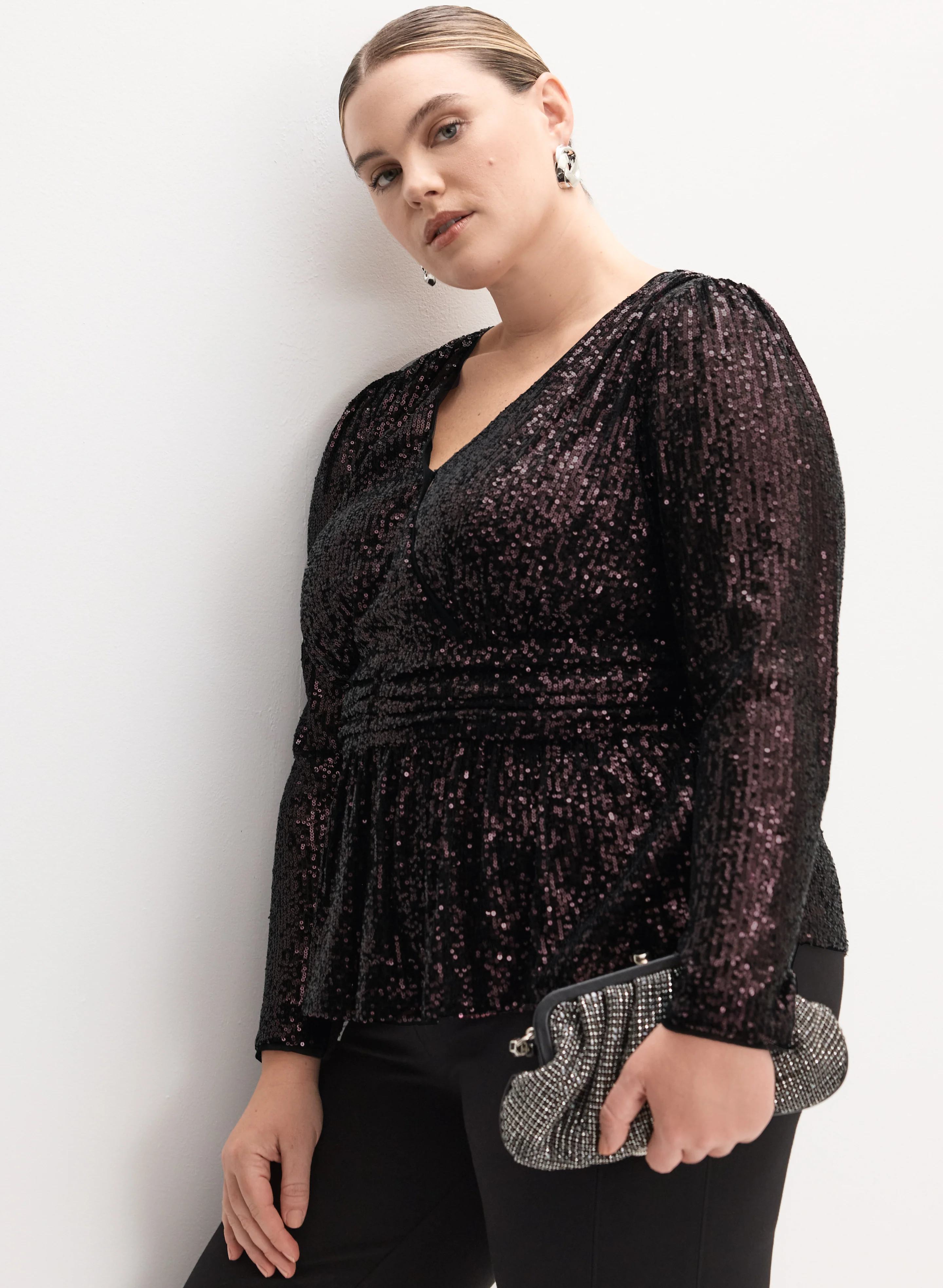 Melanie Lyne - Crossover Sequin Top - Image 7