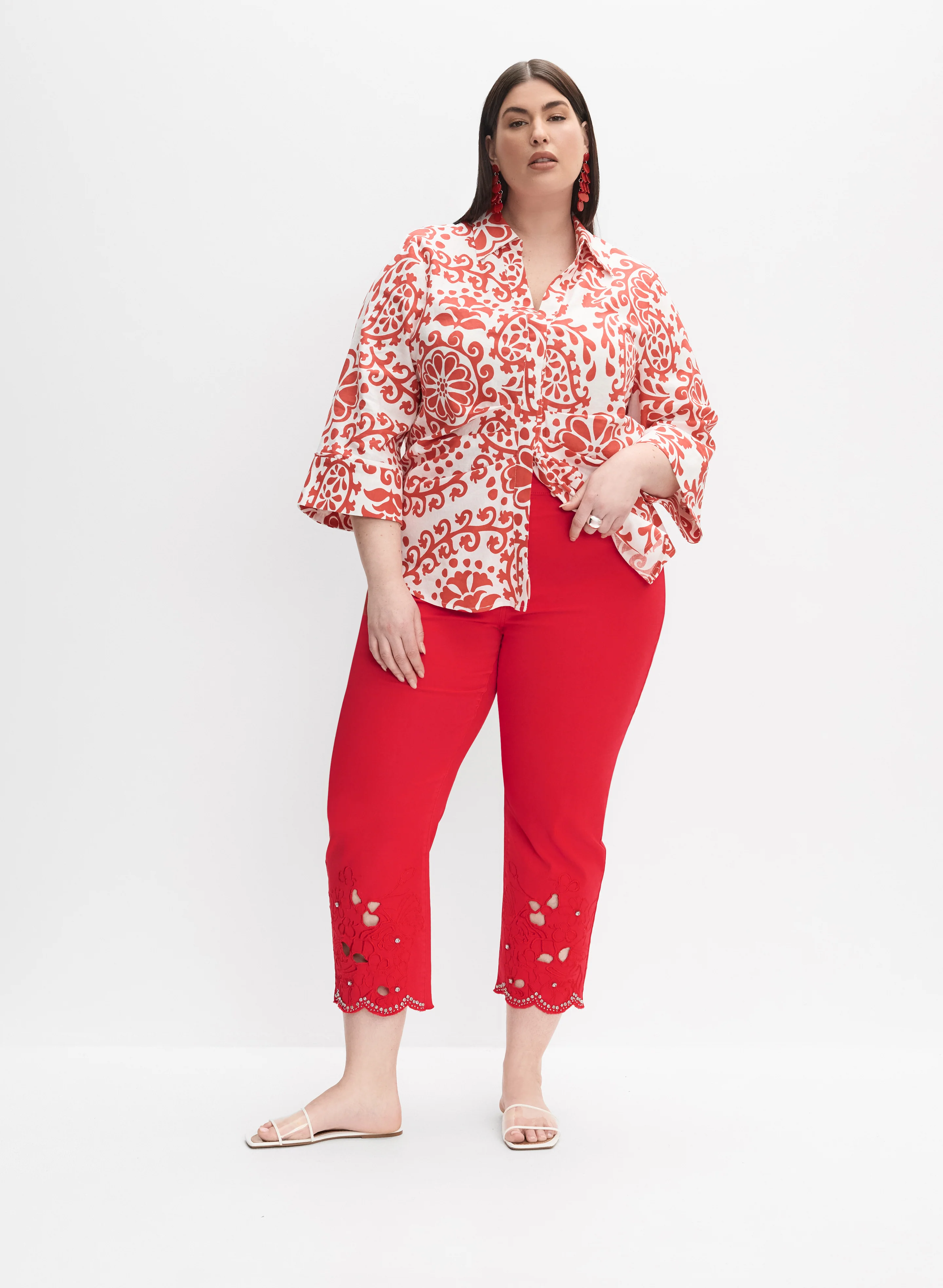 Melanie Lyne - Embroidered Straight-Leg Jeans - Image 4