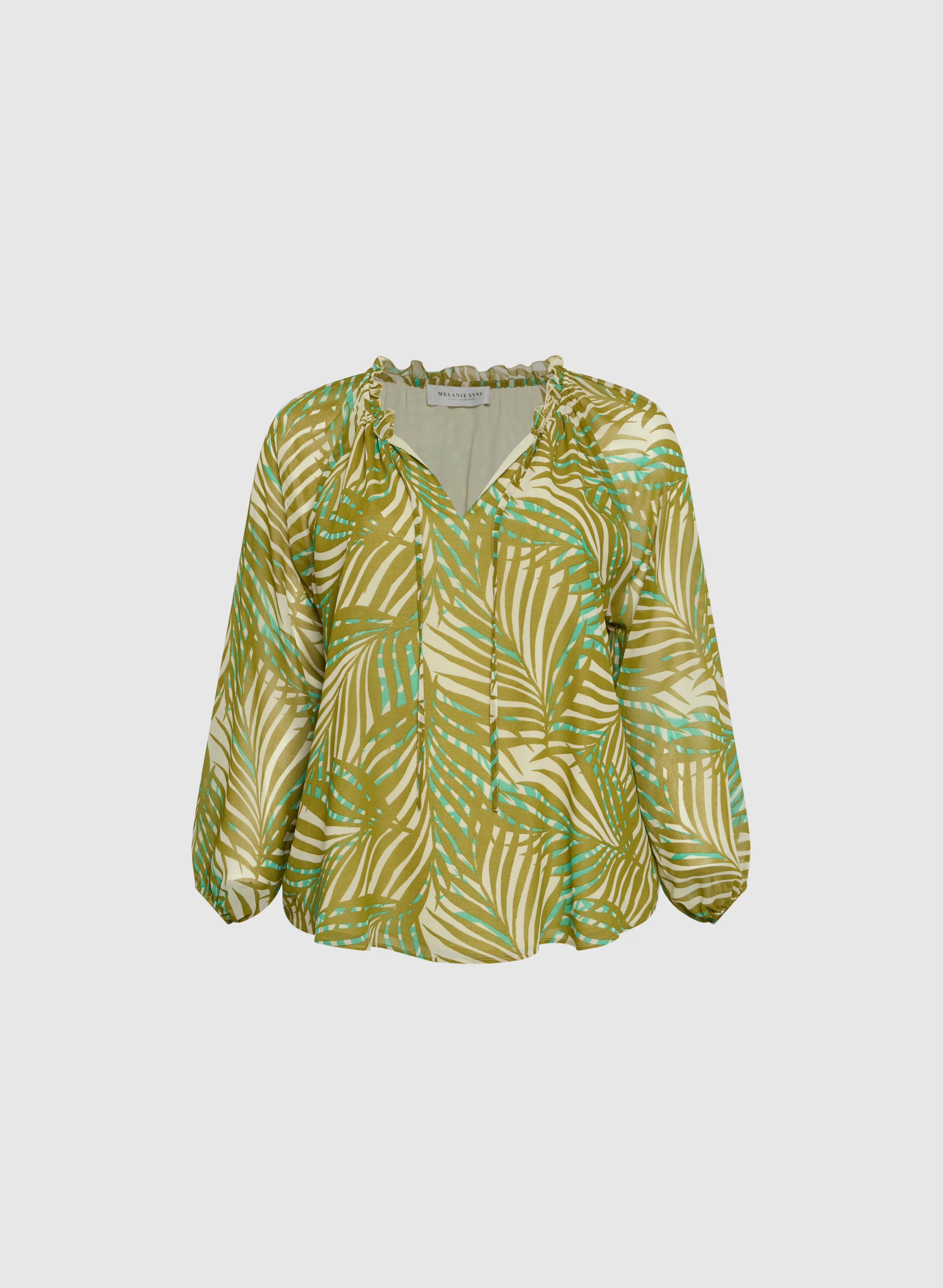 Melanie Lyne - Frilled Palm Print Blouse - Image 6