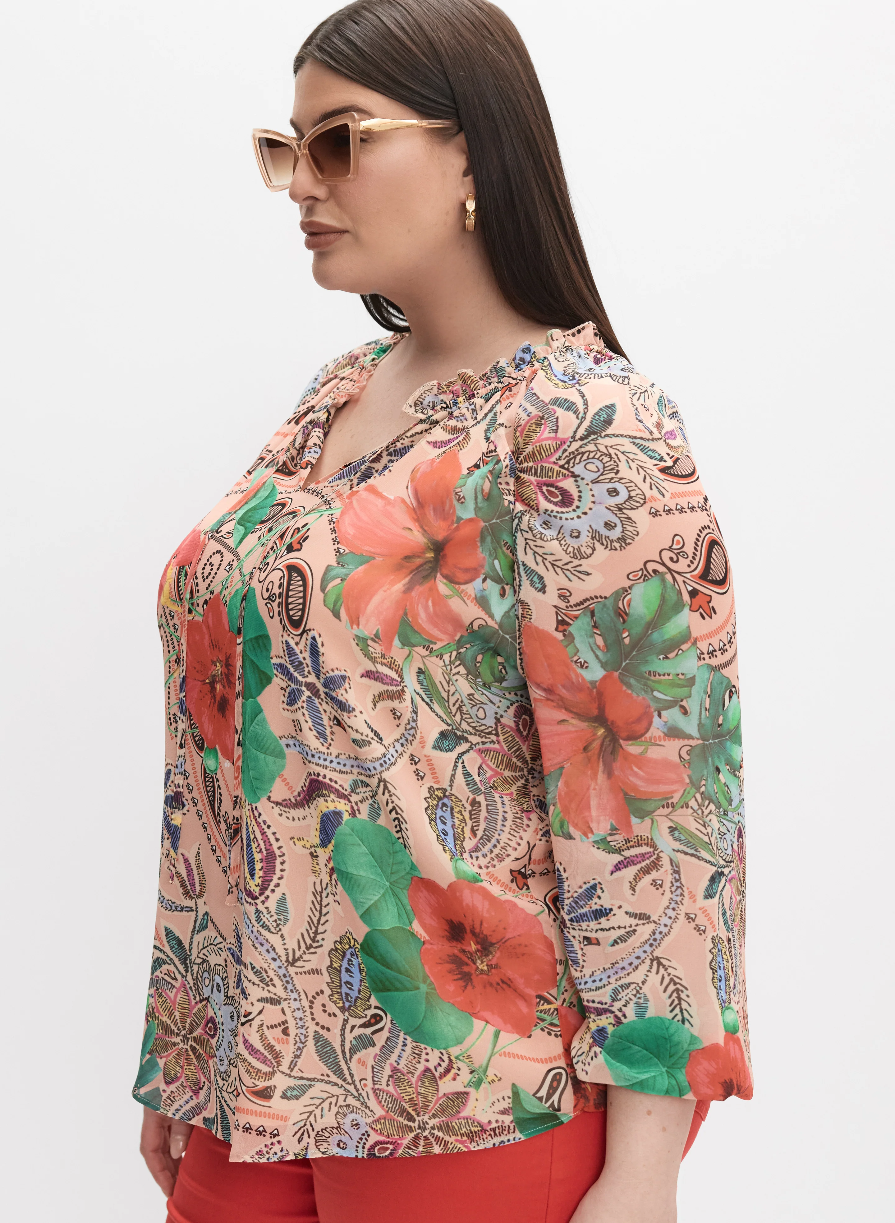 Melanie Lyne - Mixed Print Blouse - Image 2