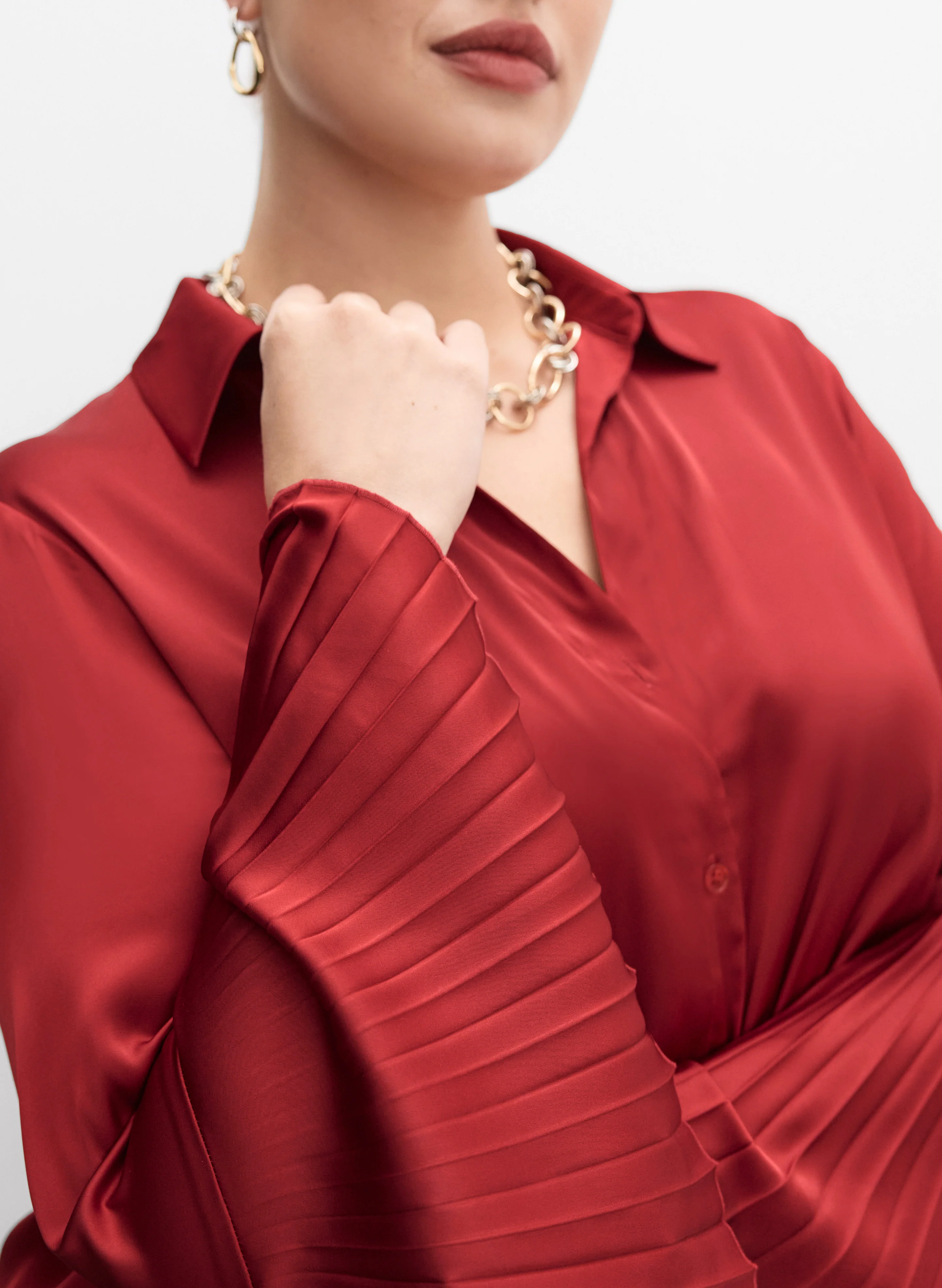 Melanie Lyne - Plissé Sleeve Blouse - Image 2