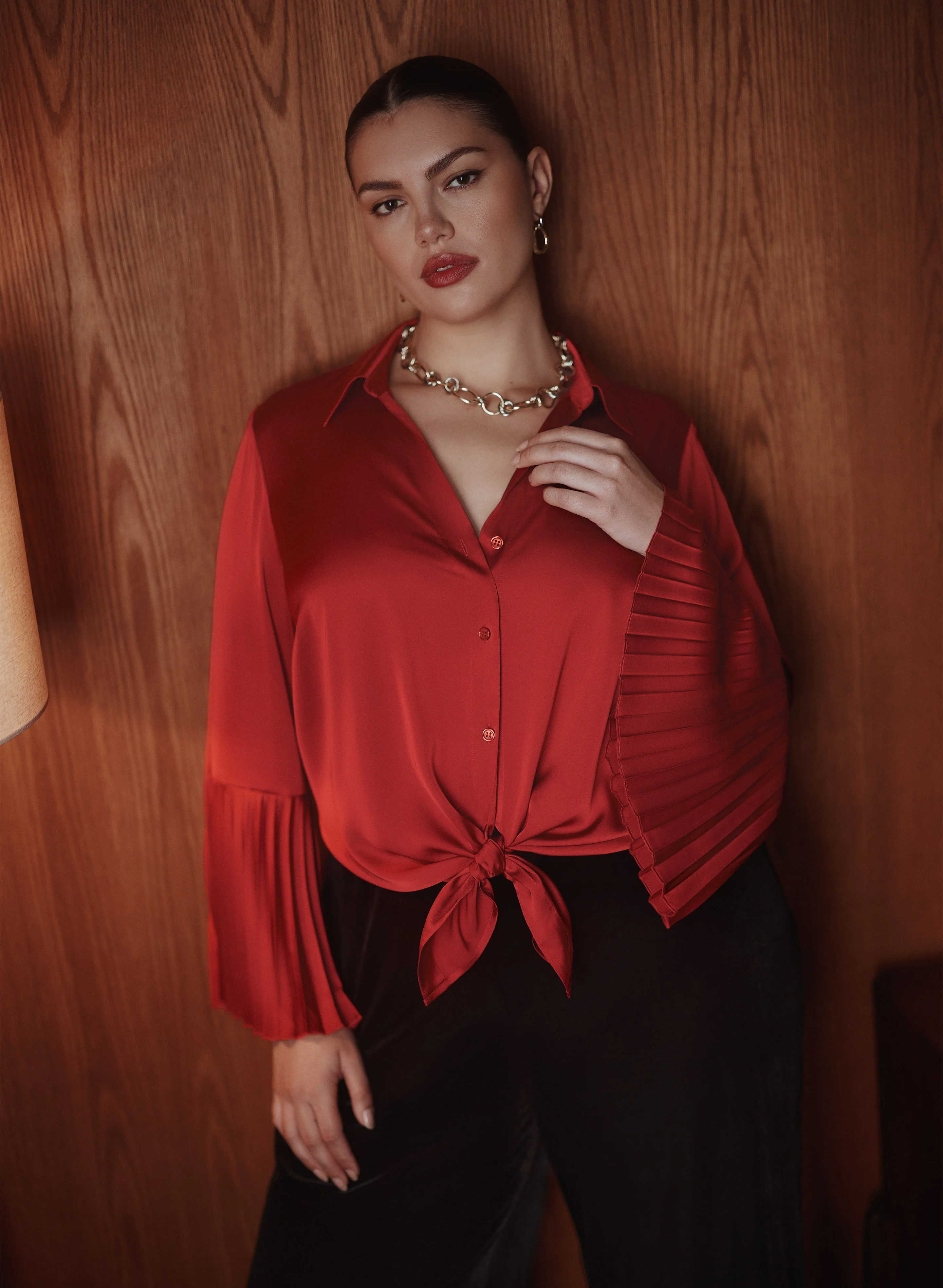 Melanie Lyne - Plissé Sleeve Blouse - Image 3