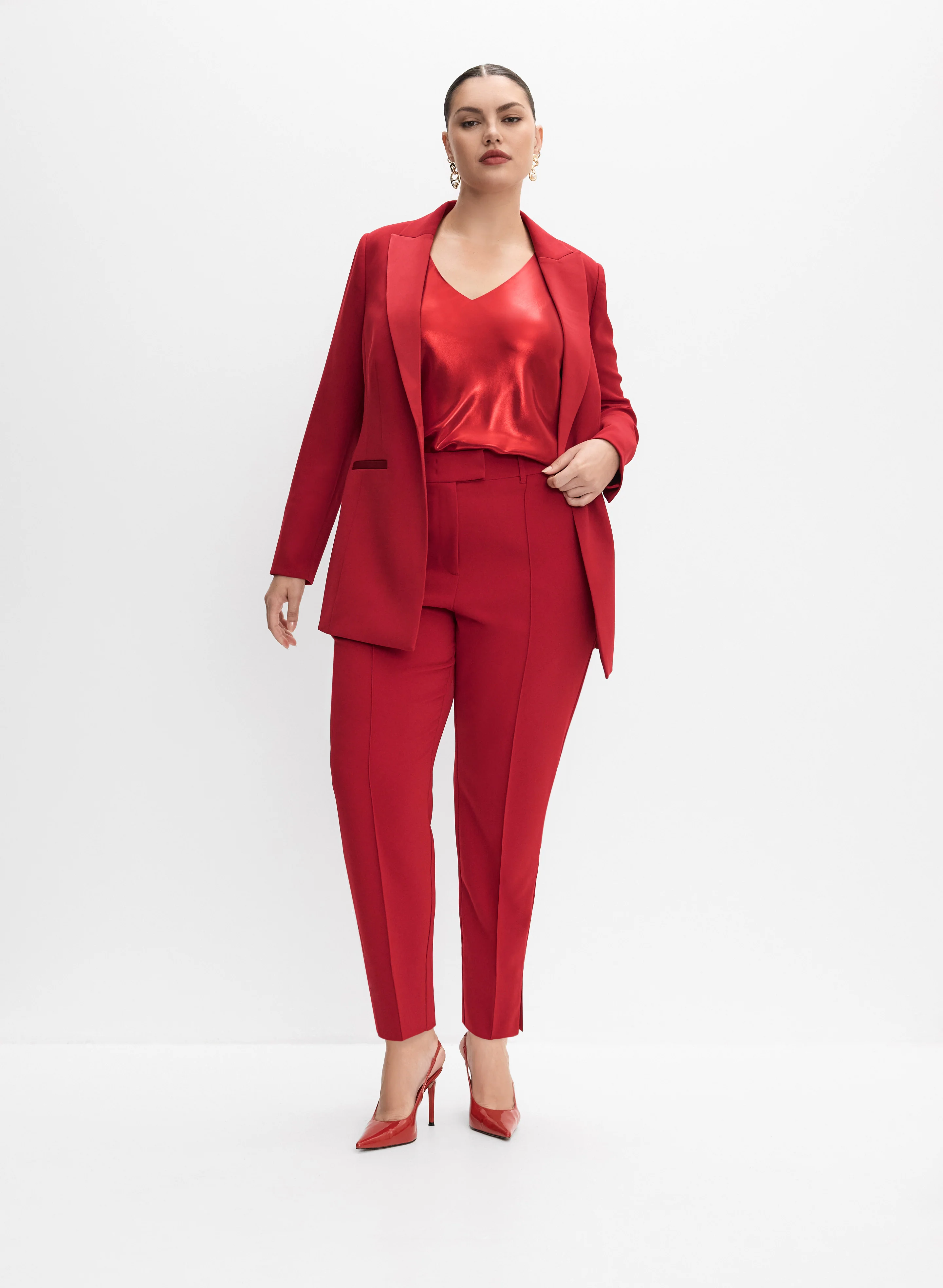 Melanie Lyne - Satin Lapel Blazer - Image 2