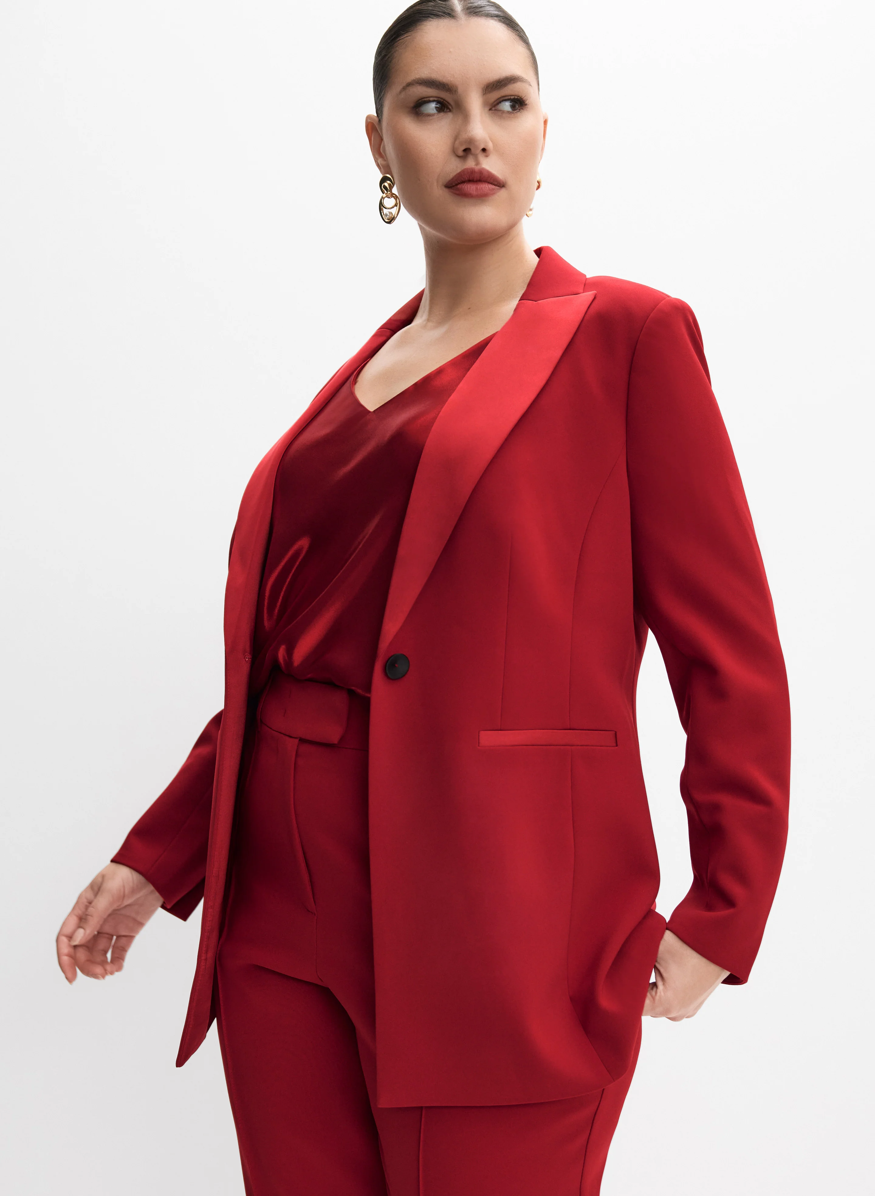 Melanie Lyne - Satin Lapel Blazer - Image 4