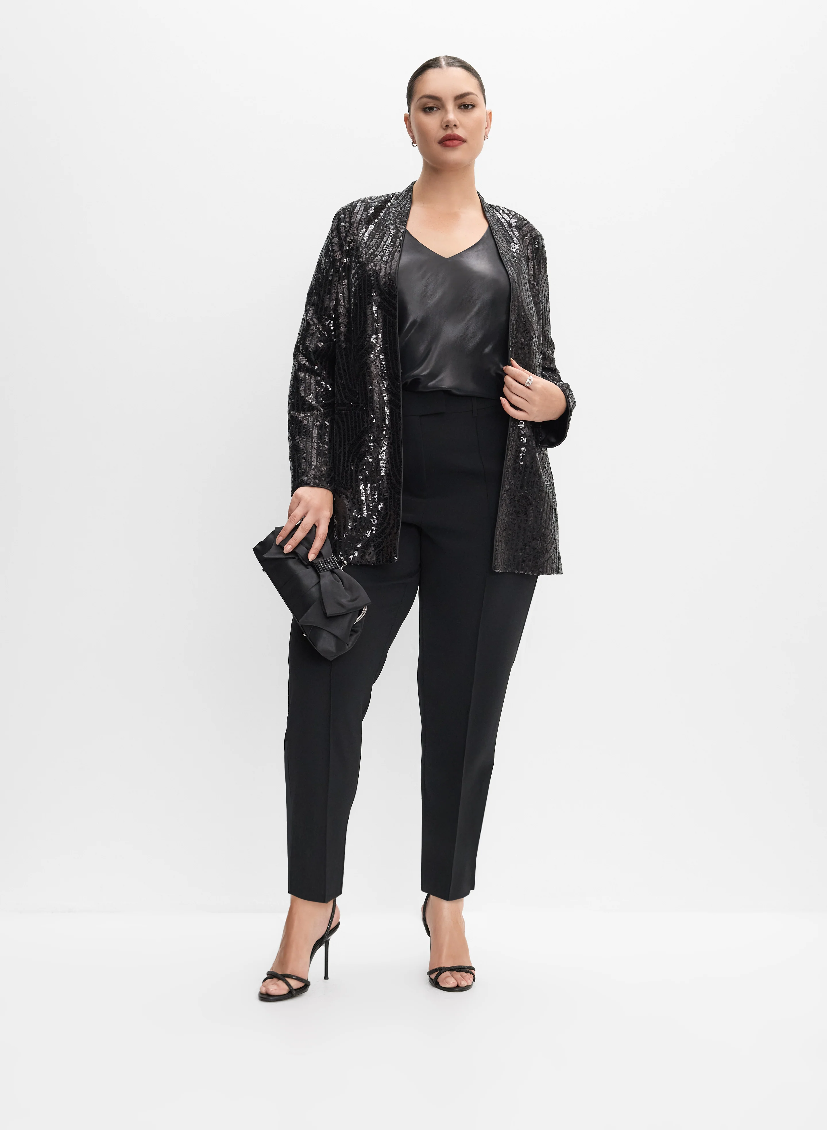 Melanie Lyne - Sequined Open-Front Jacket - Image 2