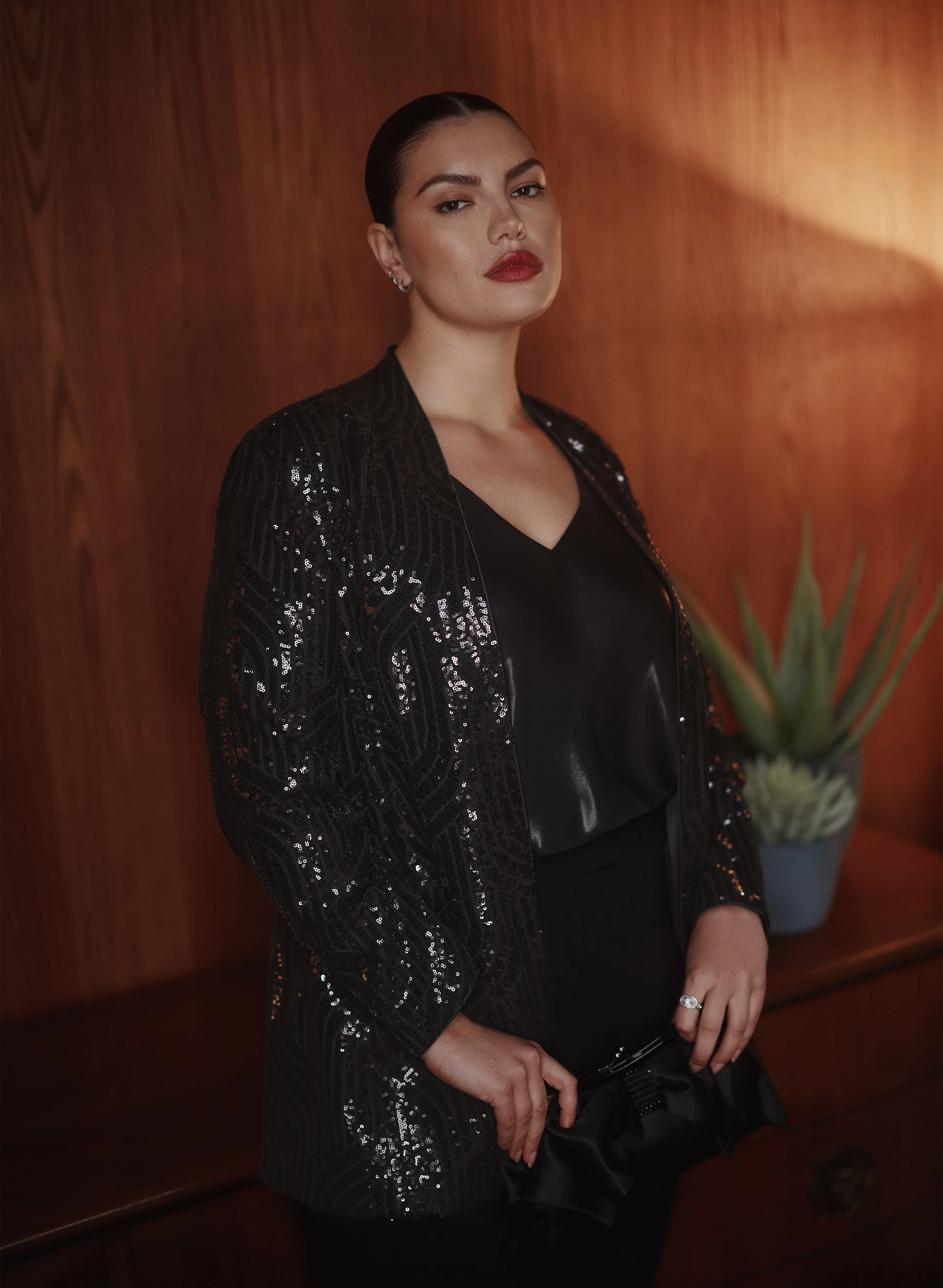 Melanie Lyne - Sequined Open-Front Jacket - Image 3