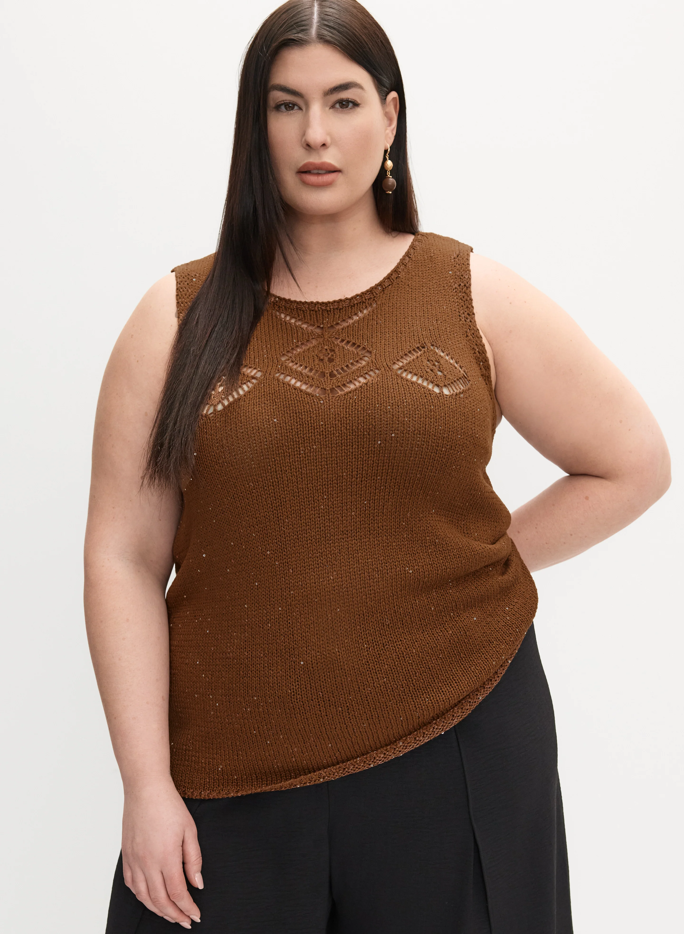 Melanie Lyne - Sleeveless Sequin Embellished Sweater - Image 5