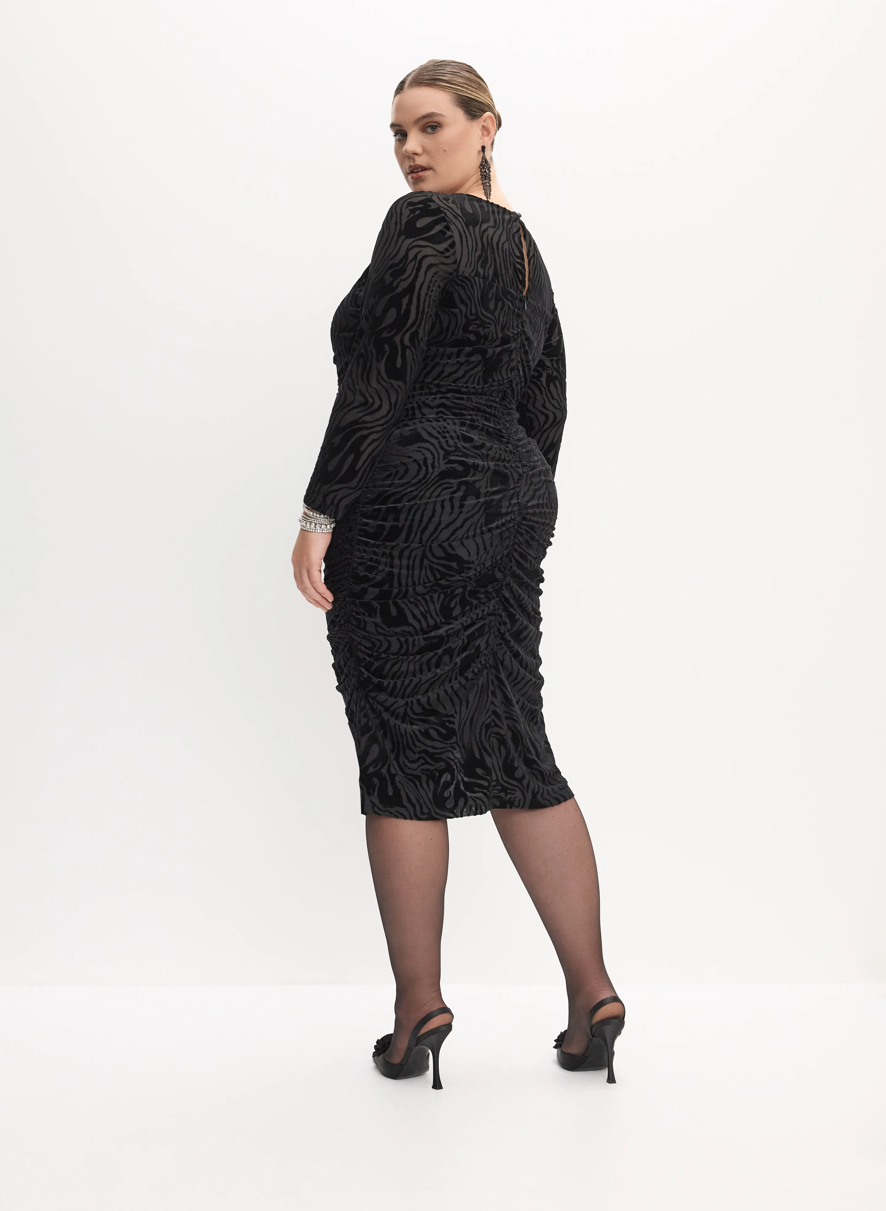 Melanie Lyne - Velvet Zebra Print Dress - Image 4