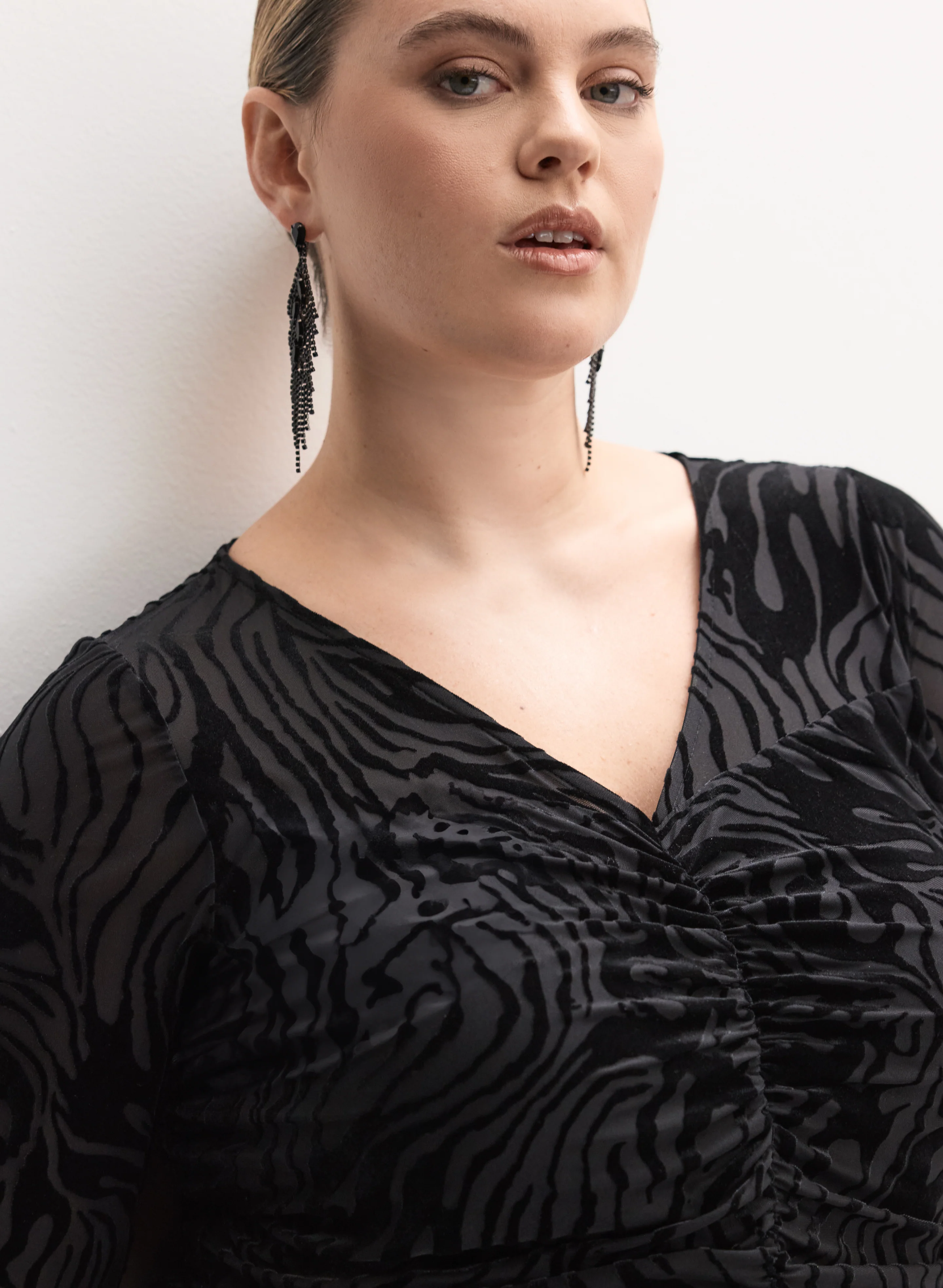 Melanie Lyne - Velvet Zebra Print Dress - Image 6