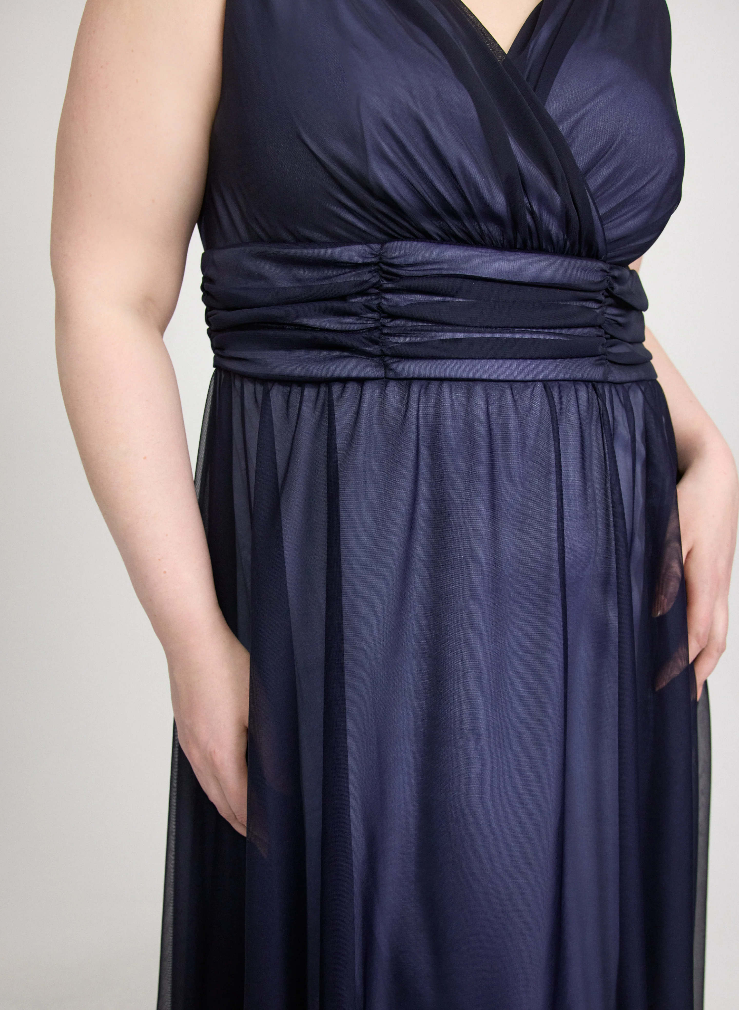 Mesh Fit and Flare Dress - Image 6