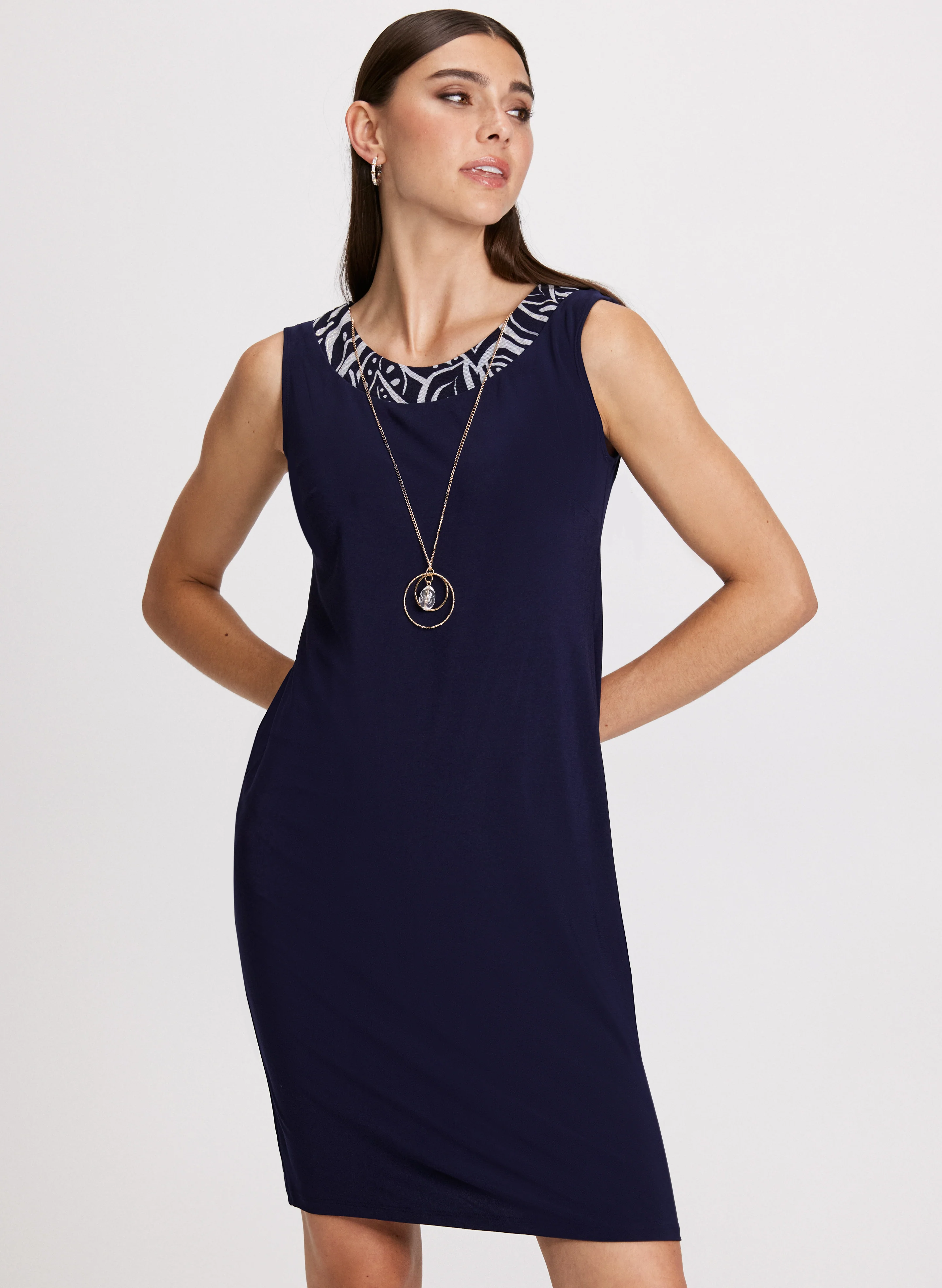 Mesh Jacket, Dress & Necklace Set - Image 5