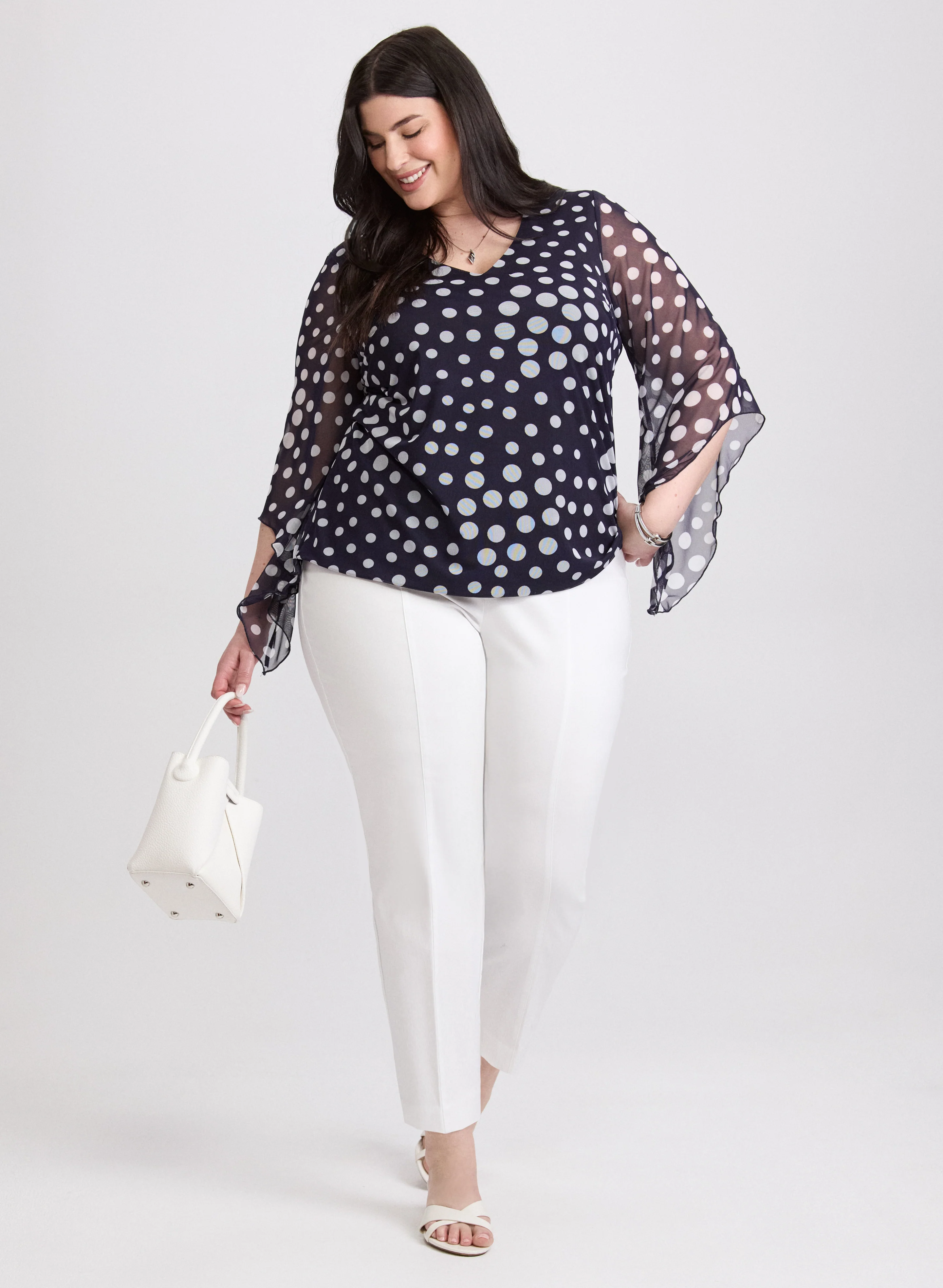 Mesh Polka Dot Top - Image 2