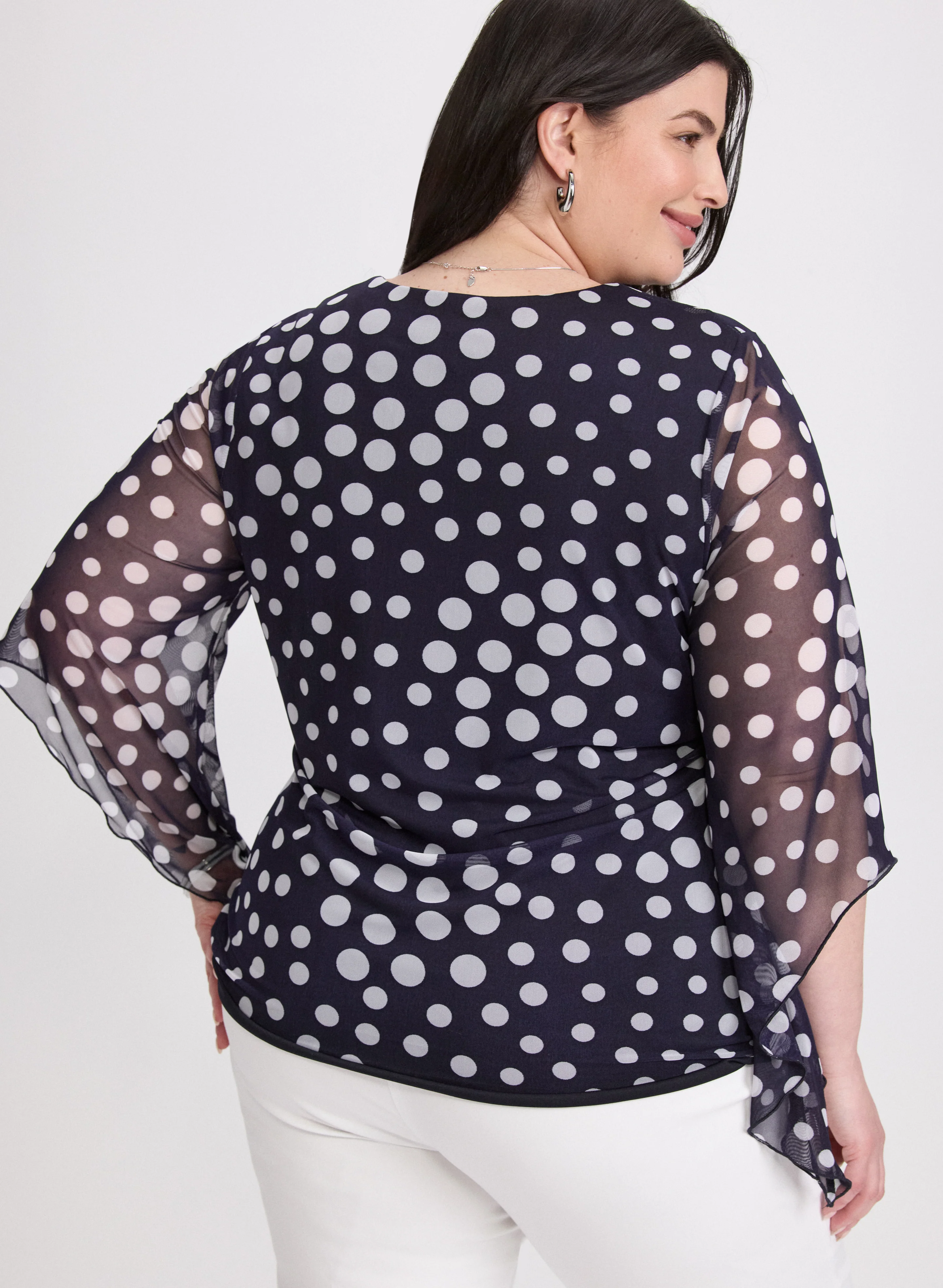 Mesh Polka Dot Top - Image 3