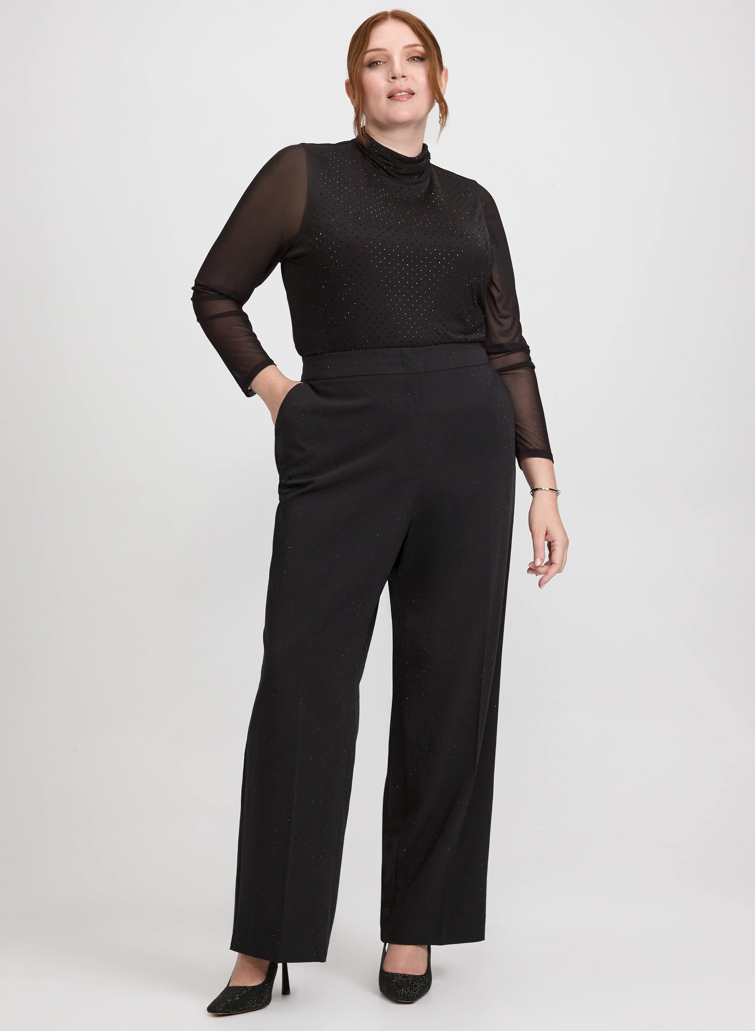 Mesh Tonal Embellished Top - Image 3