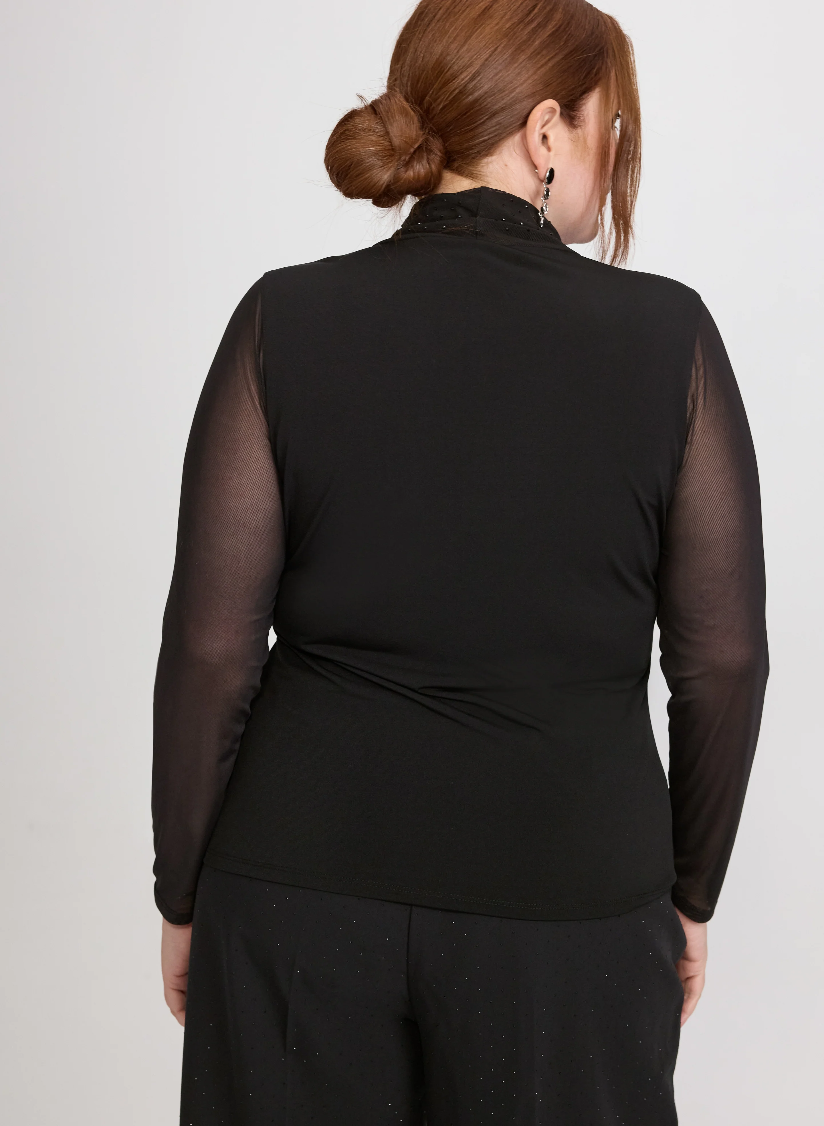 Mesh Tonal Embellished Top - Image 4