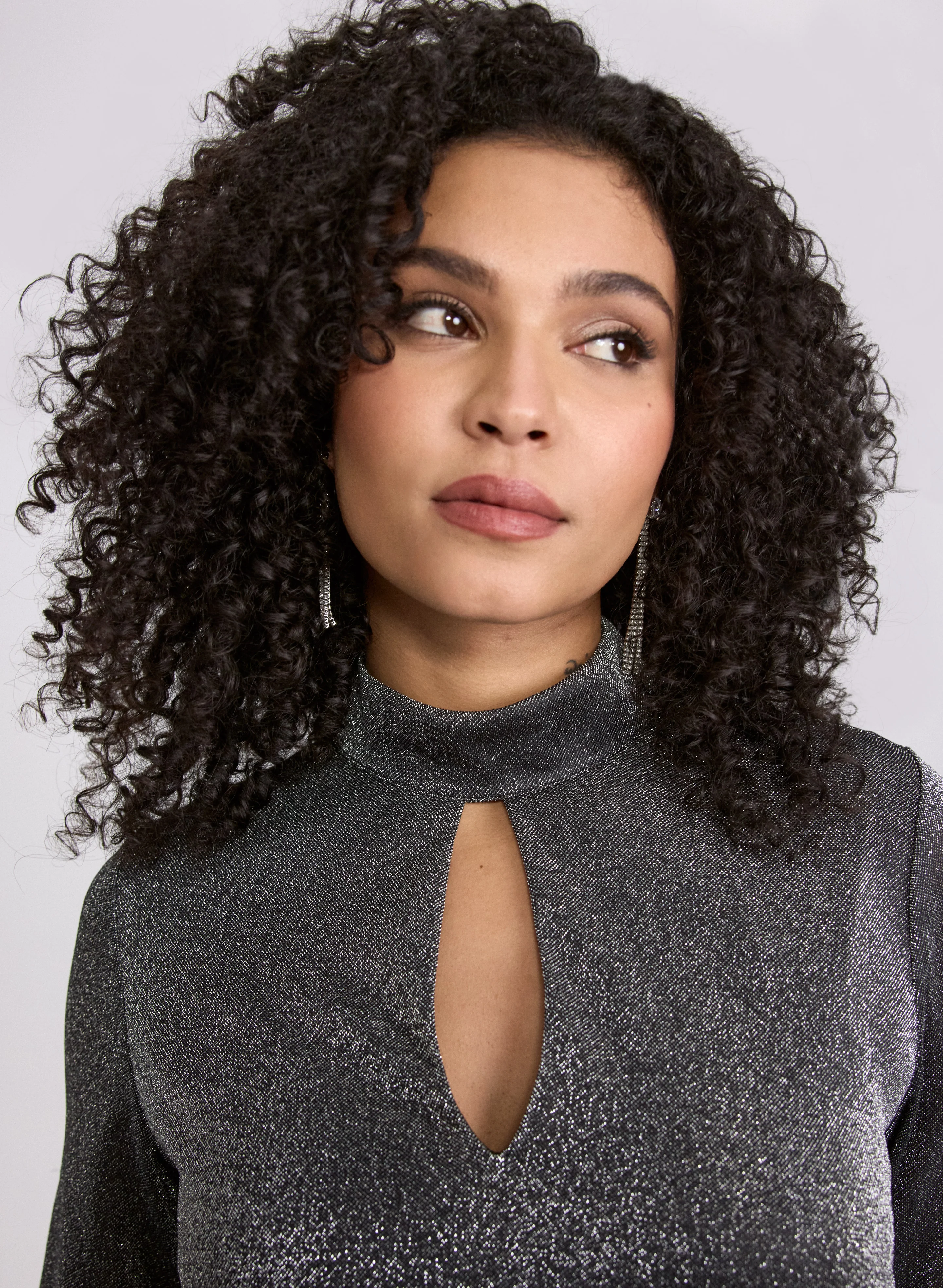 Metallic Asymmetrical Tunic - Image 2