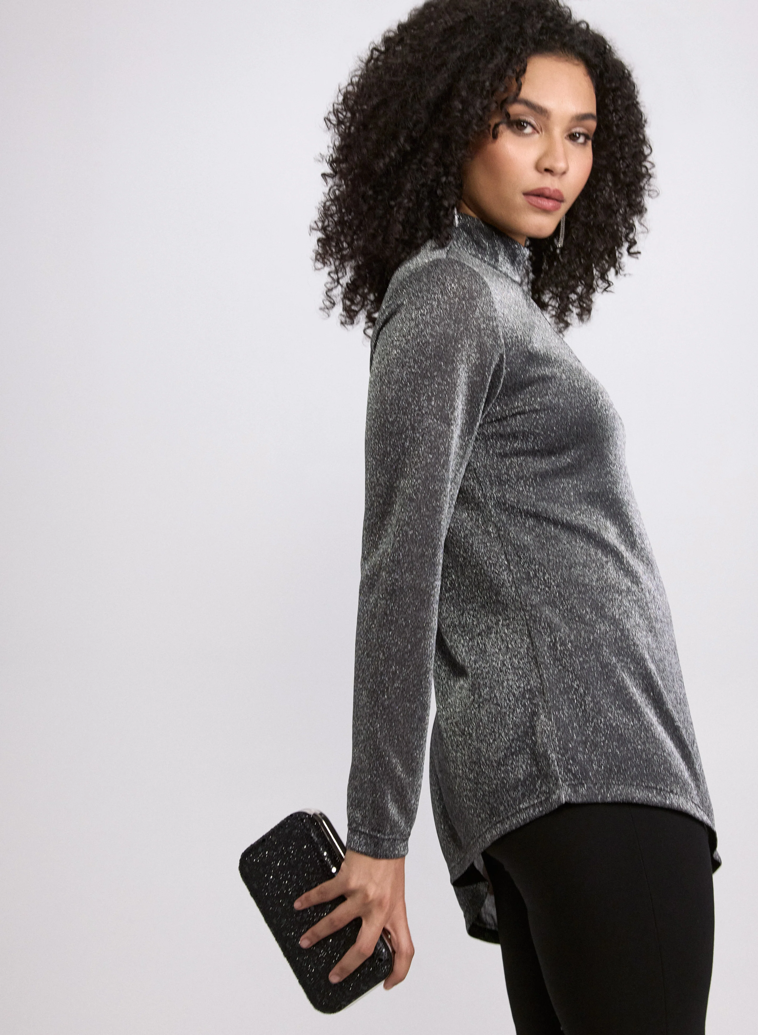 Metallic Asymmetrical Tunic - Image 5