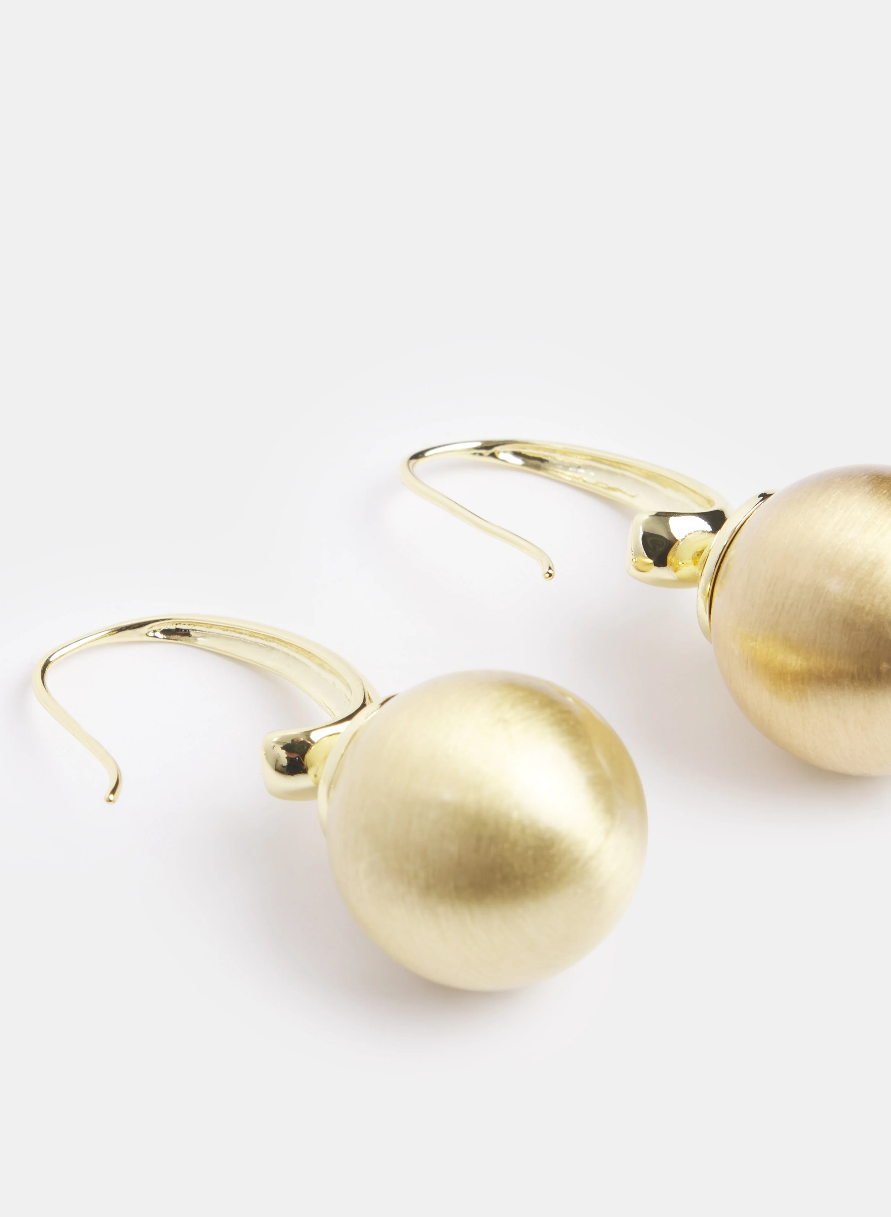Metallic Ball Drop Earrings - Image 2