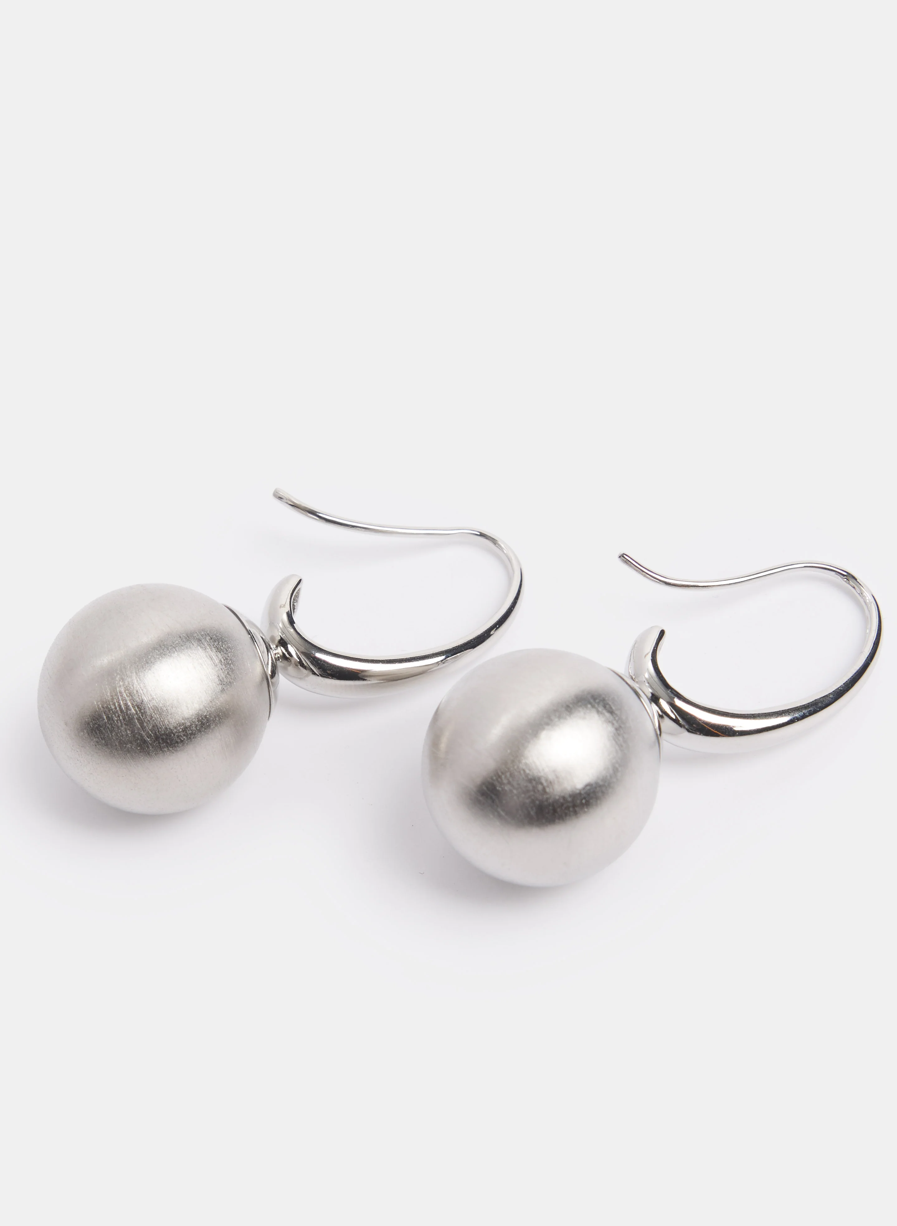 Metallic Ball Drop Earrings - Image 2