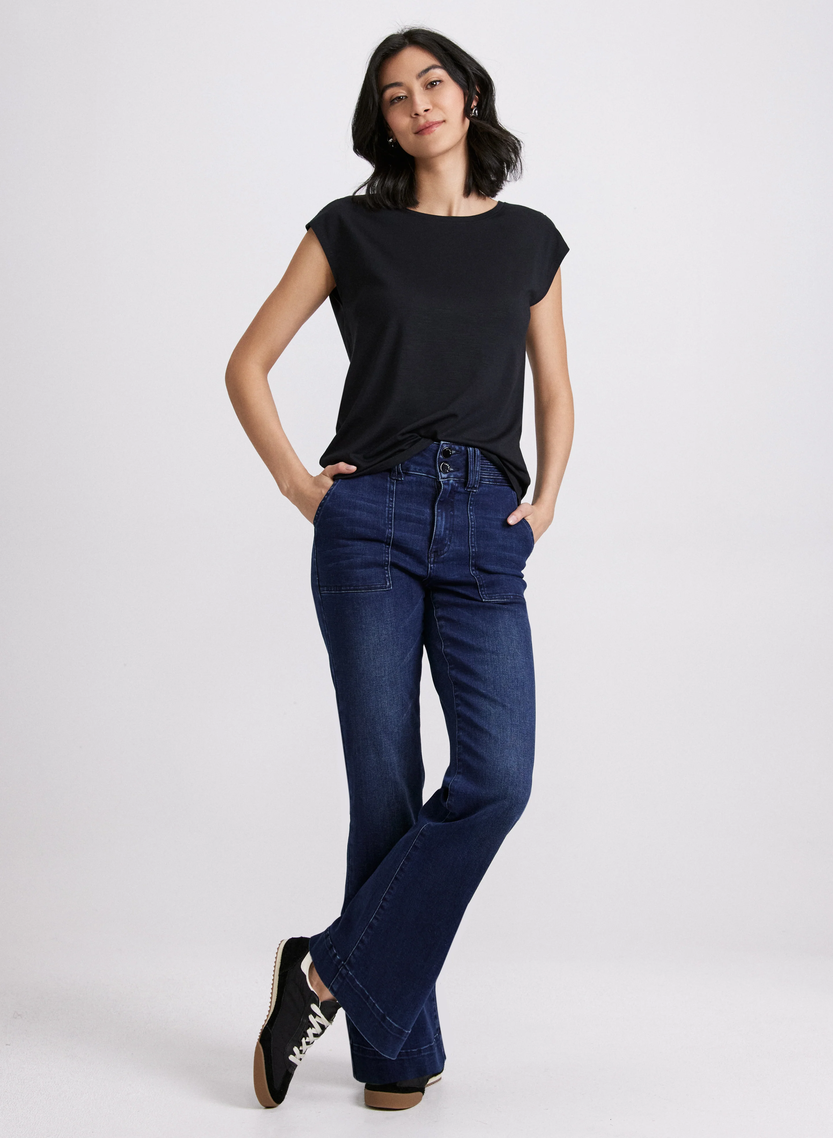 Metallic Button T-Shirt - Image 3