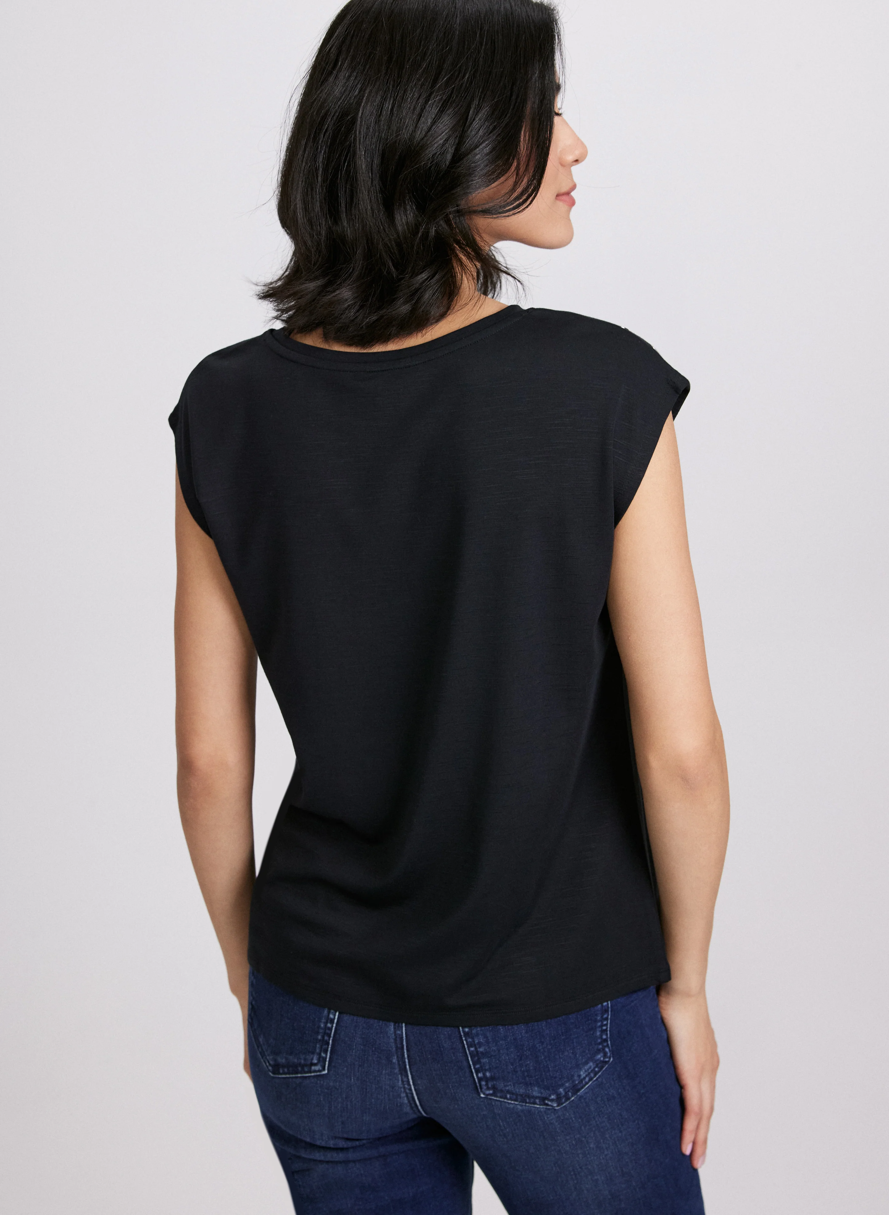 Metallic Button T-Shirt - Image 5