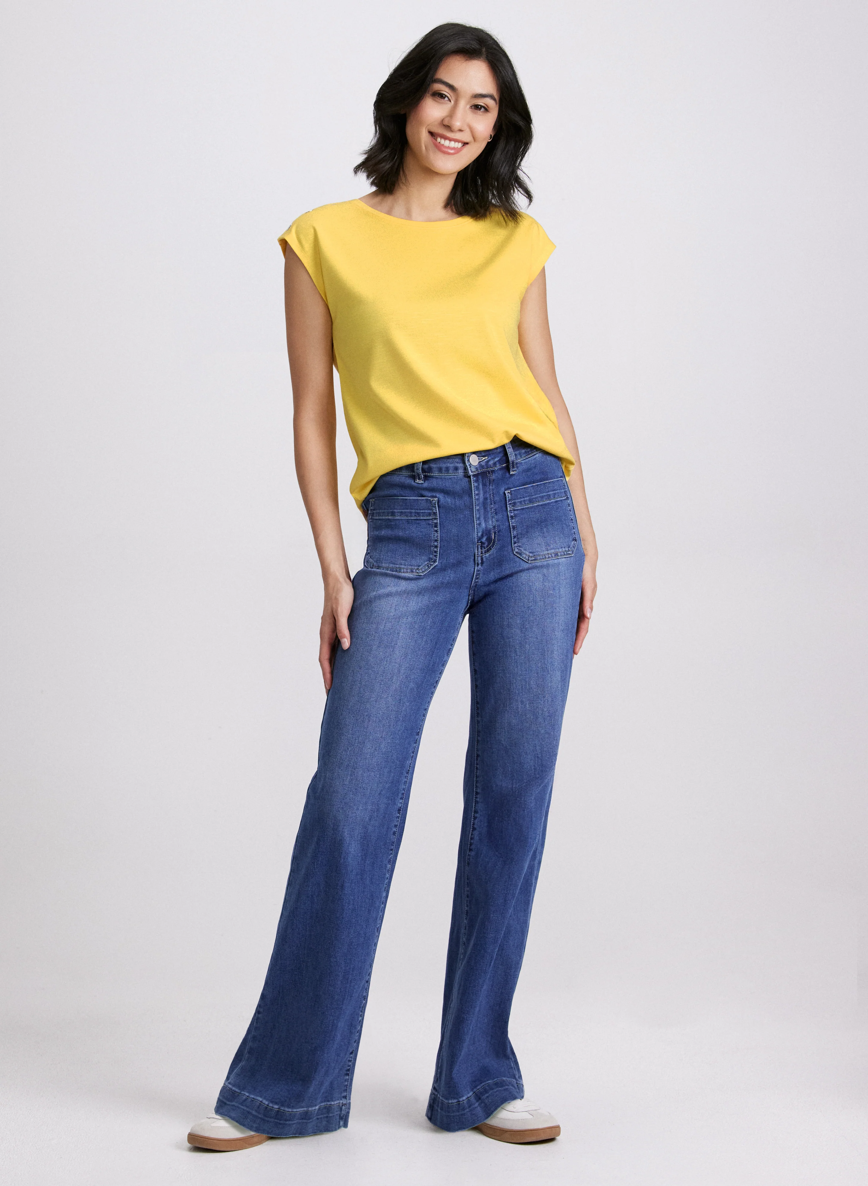 Metallic Button T-Shirt - Image 3