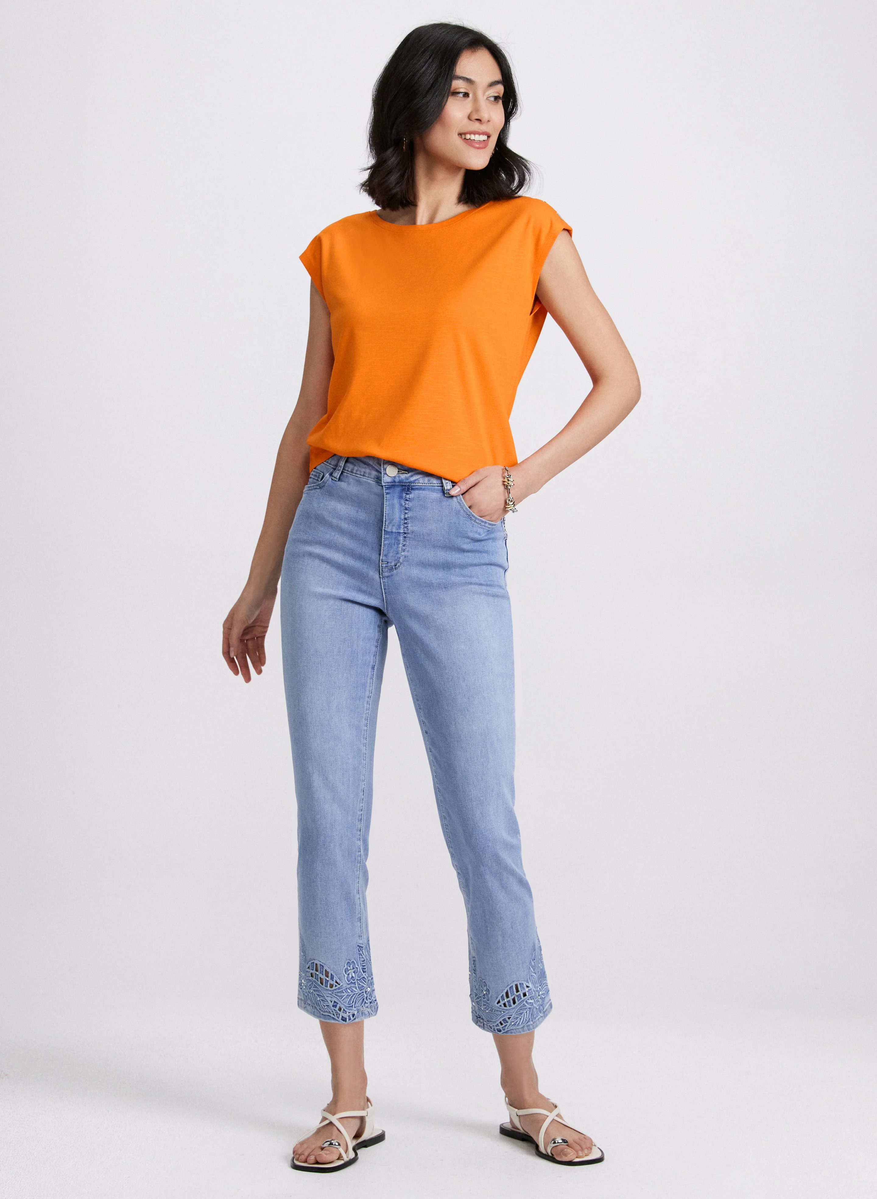 Metallic Button T-Shirt - Image 3