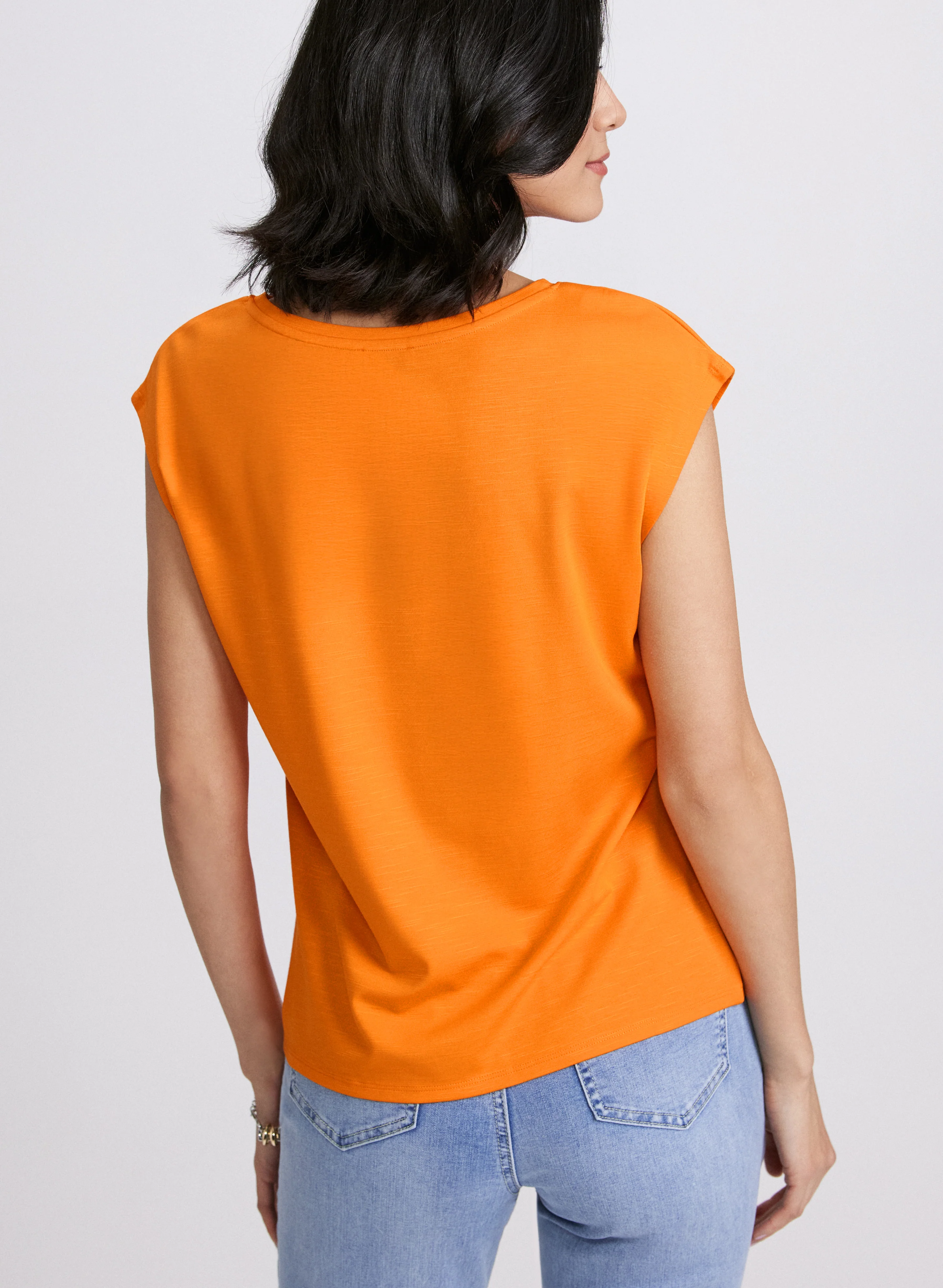 Metallic Button T-Shirt - Image 4