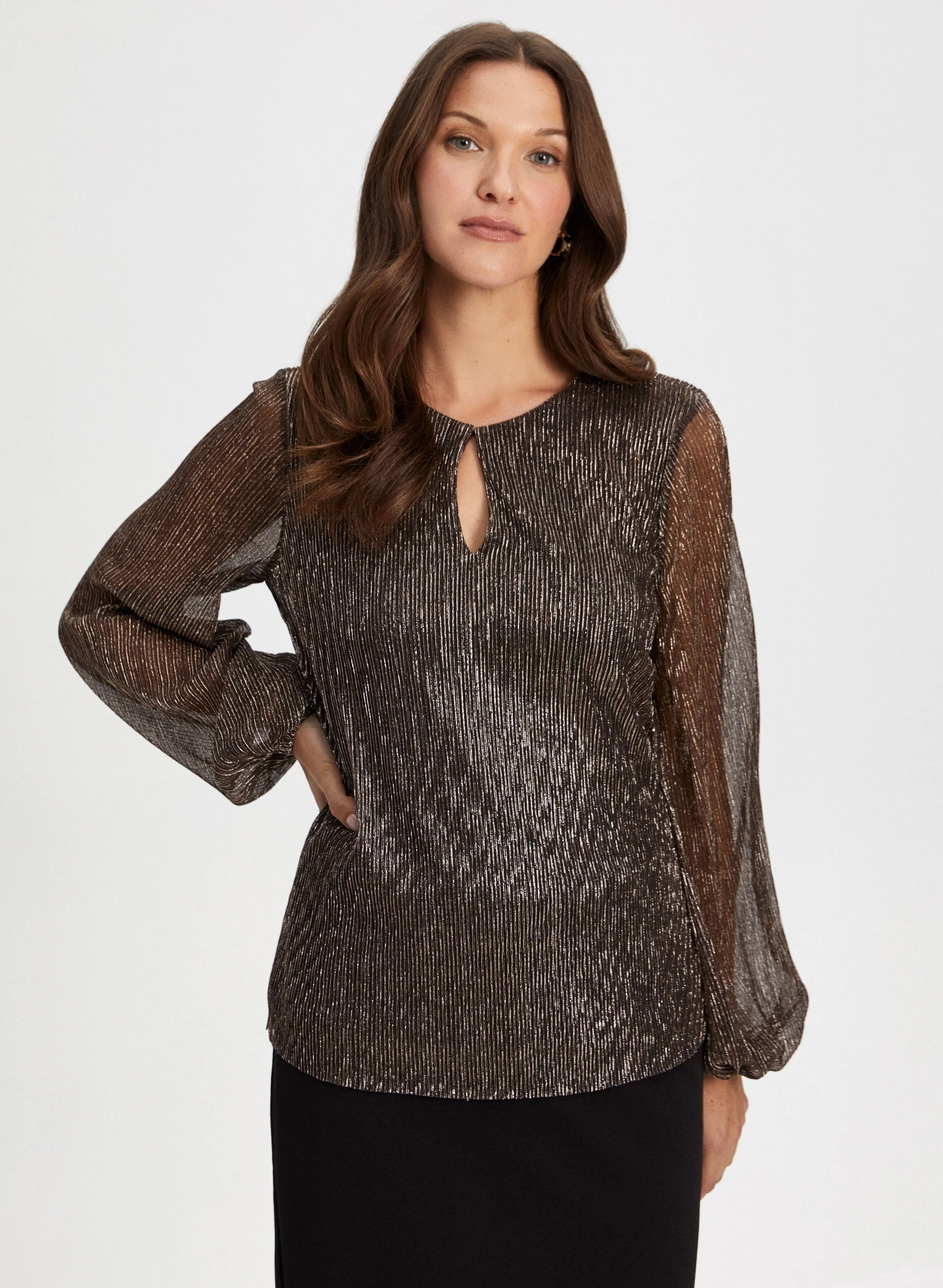 Metallic Crinkle Top - Image 5