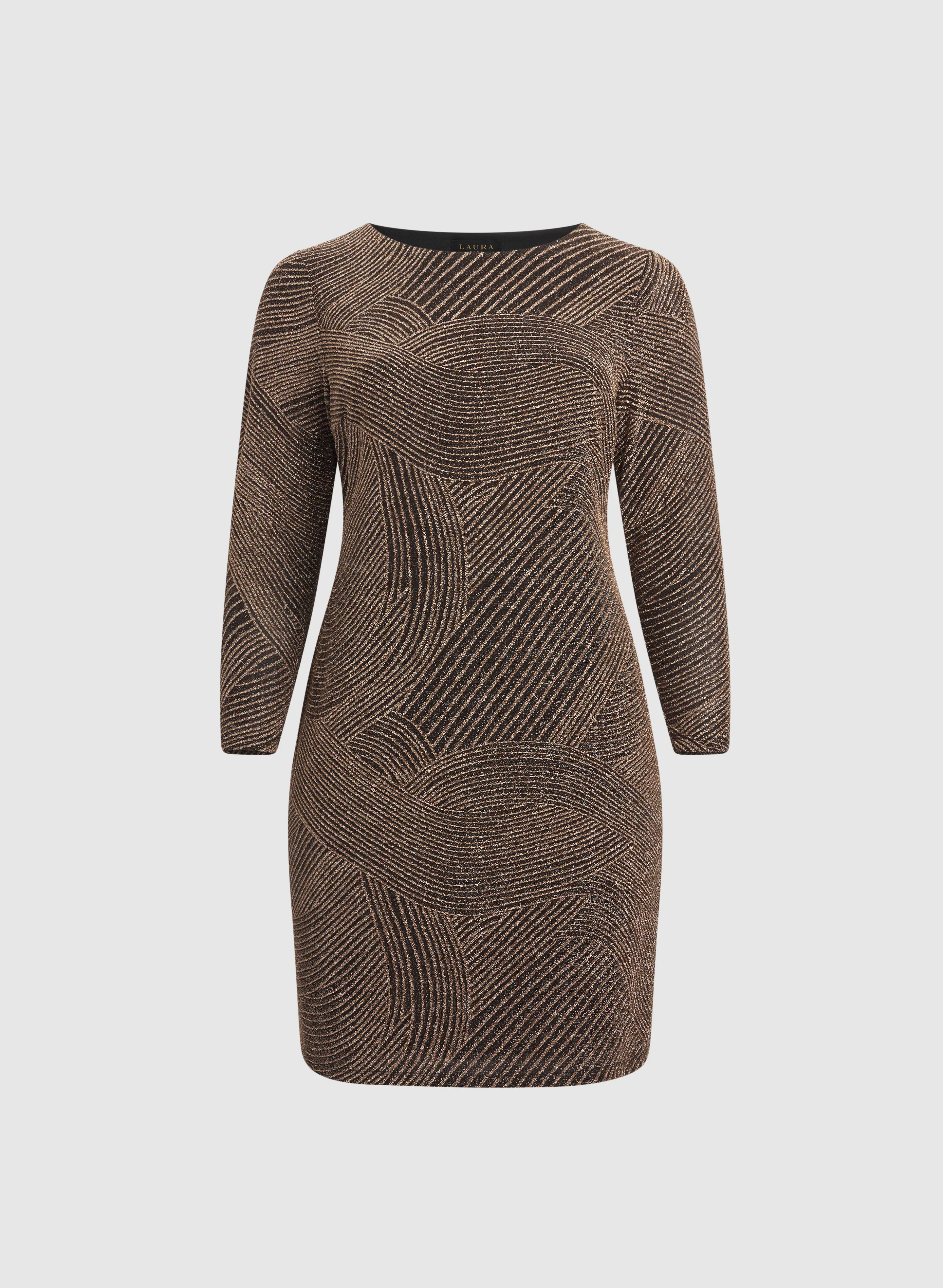 Metallic Jacquard Dress - Image 6