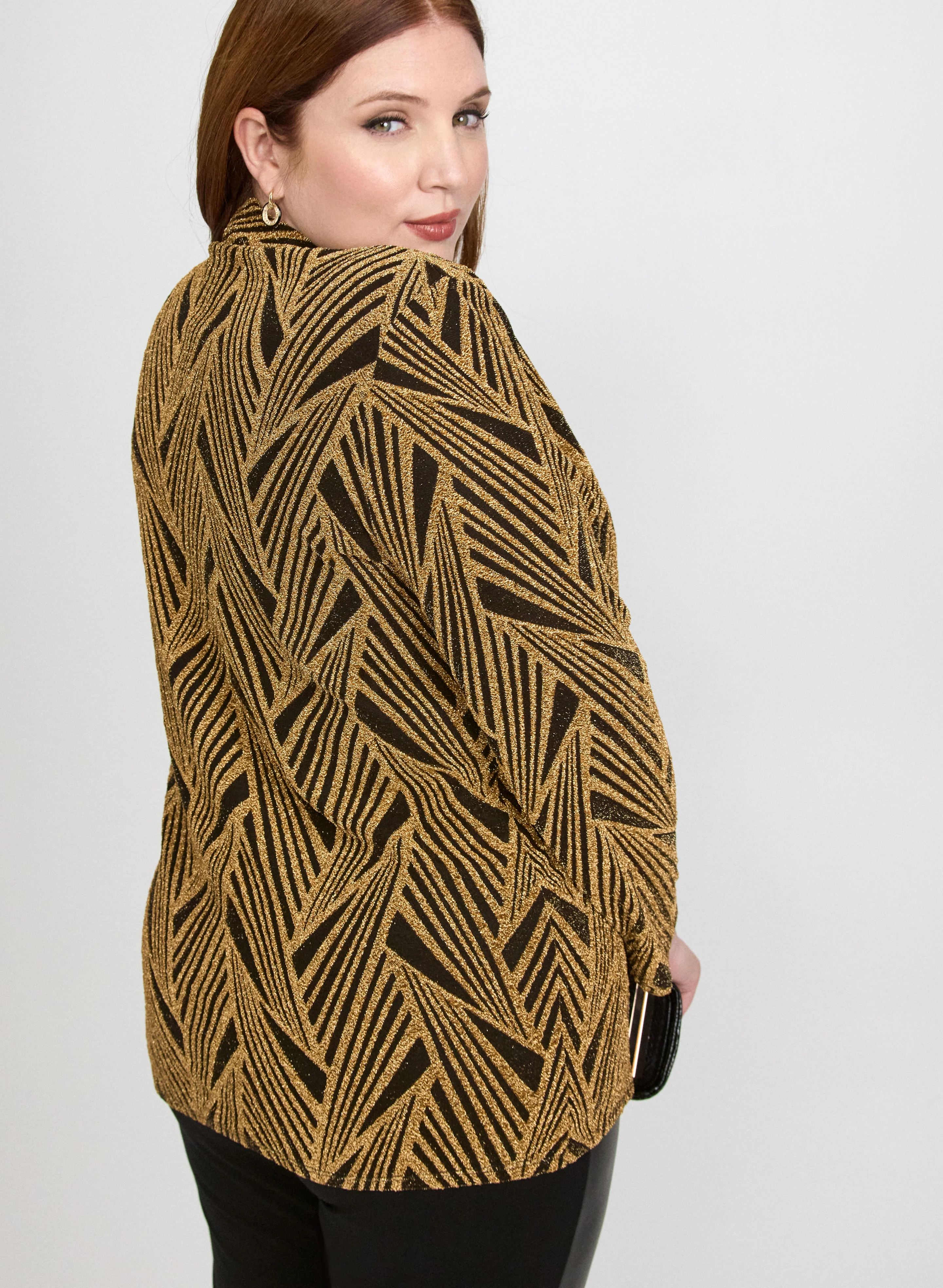 Metallic Jersey Illusion Top - Image 4