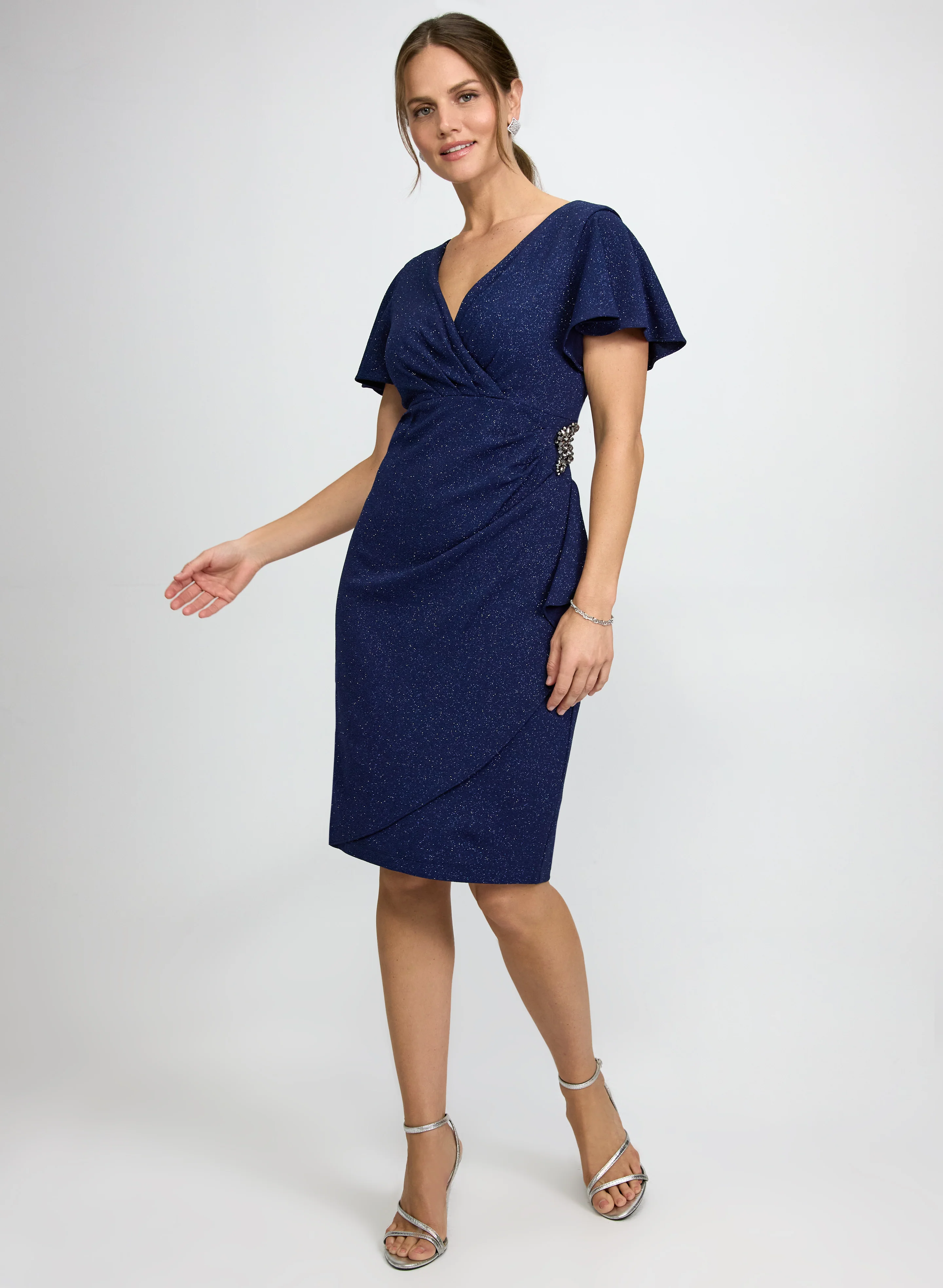Metallic Knit Dress