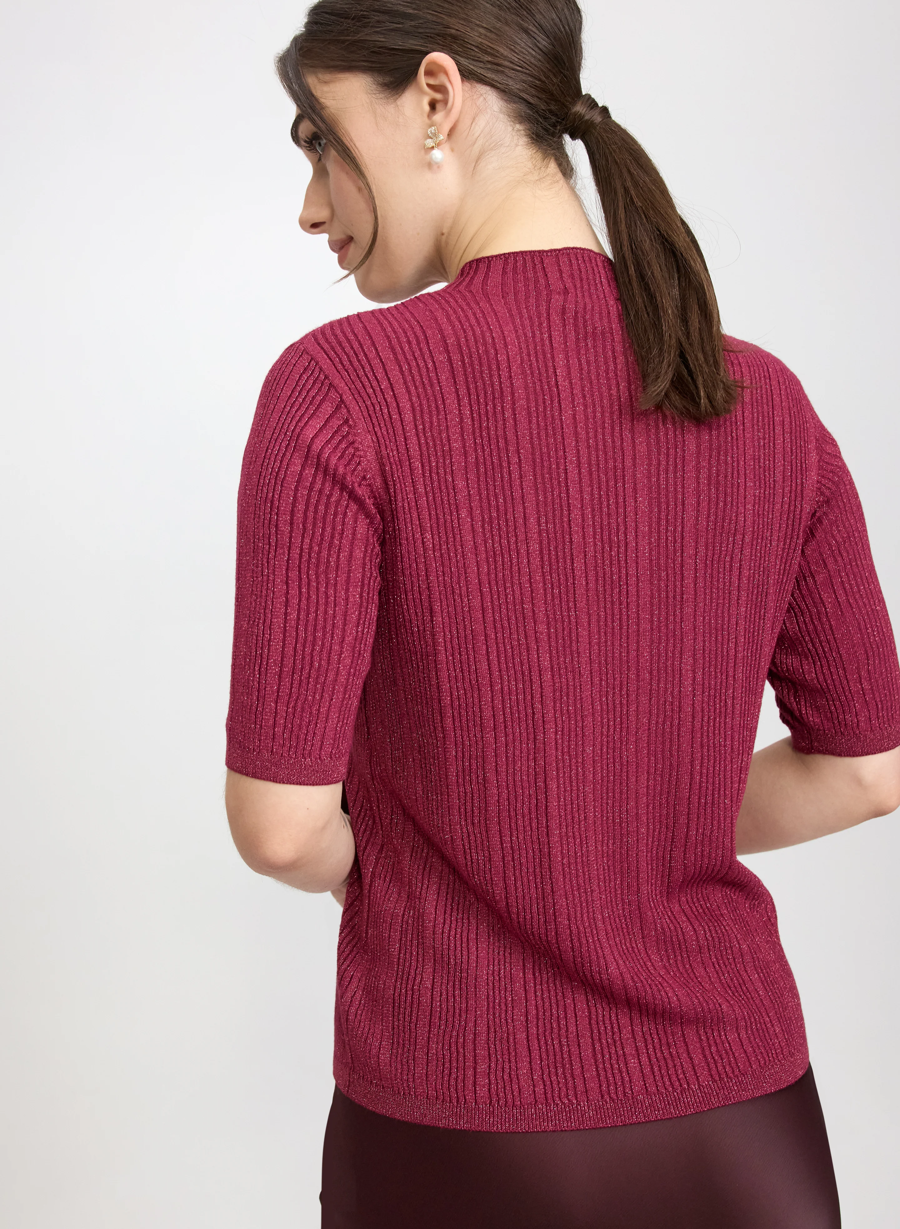 Metallic Knit Pullover - Image 4