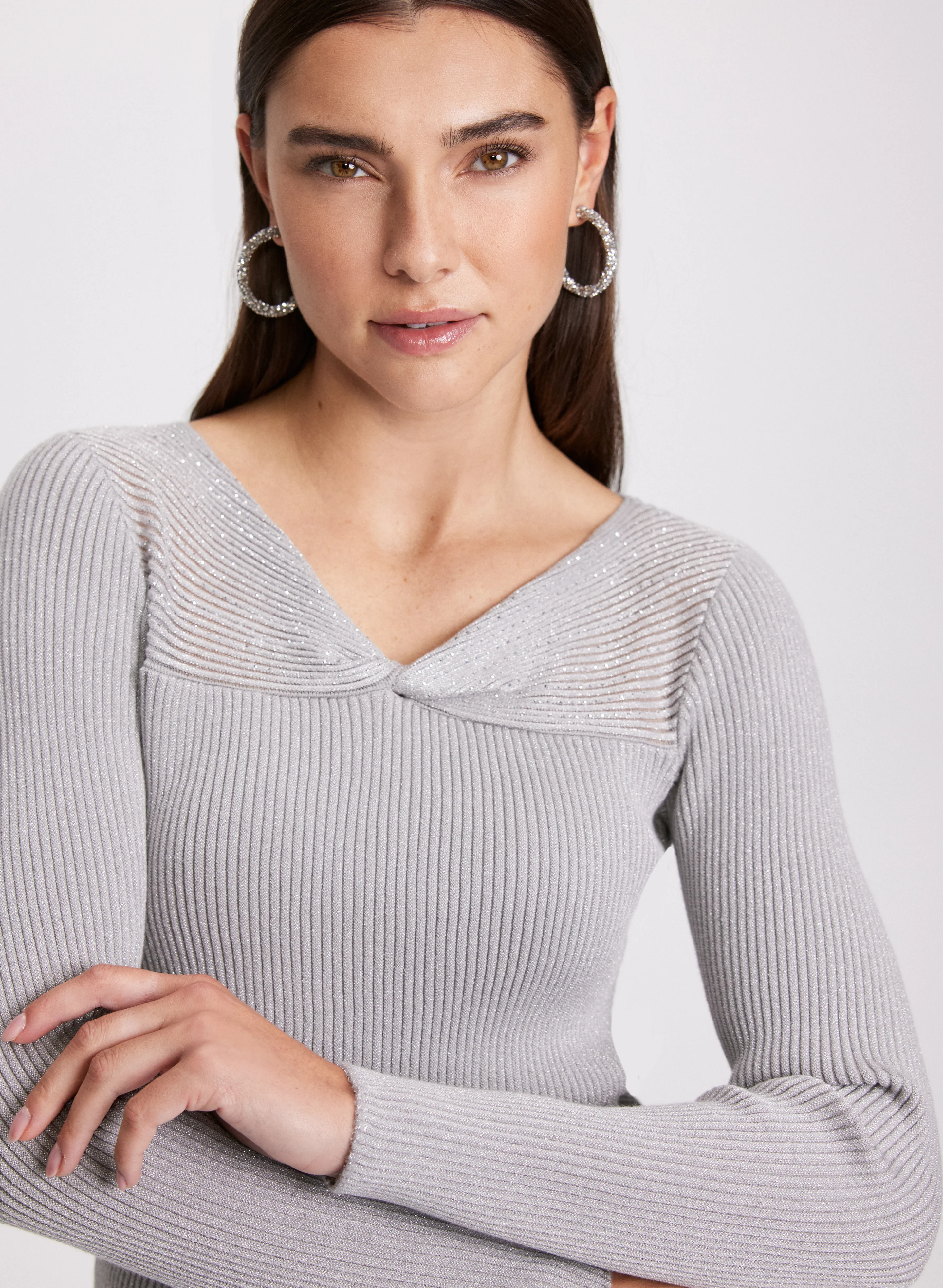 Metallic Knit Sweater - Image 5