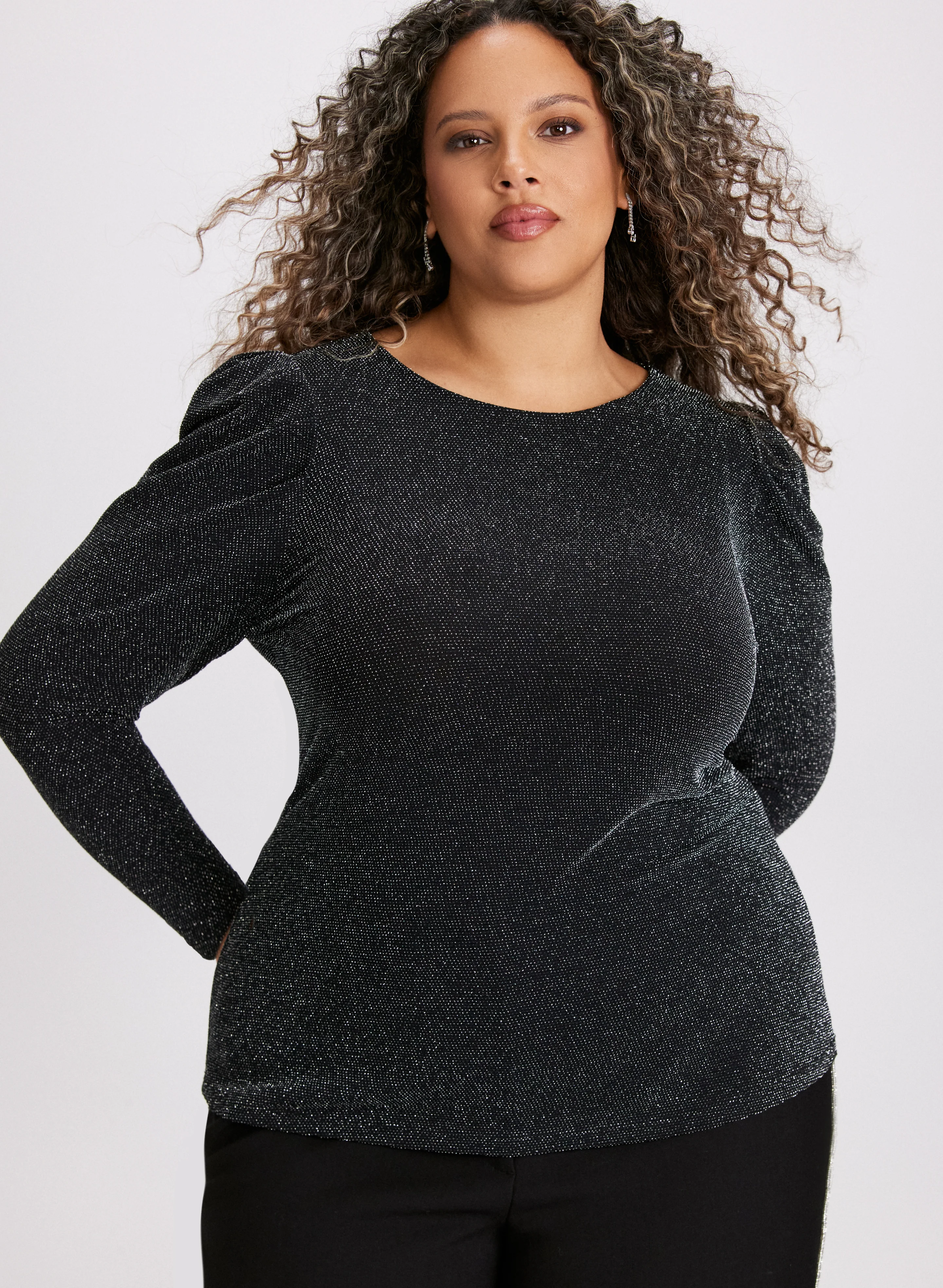Metallic Long Sleeve Top - Image 5