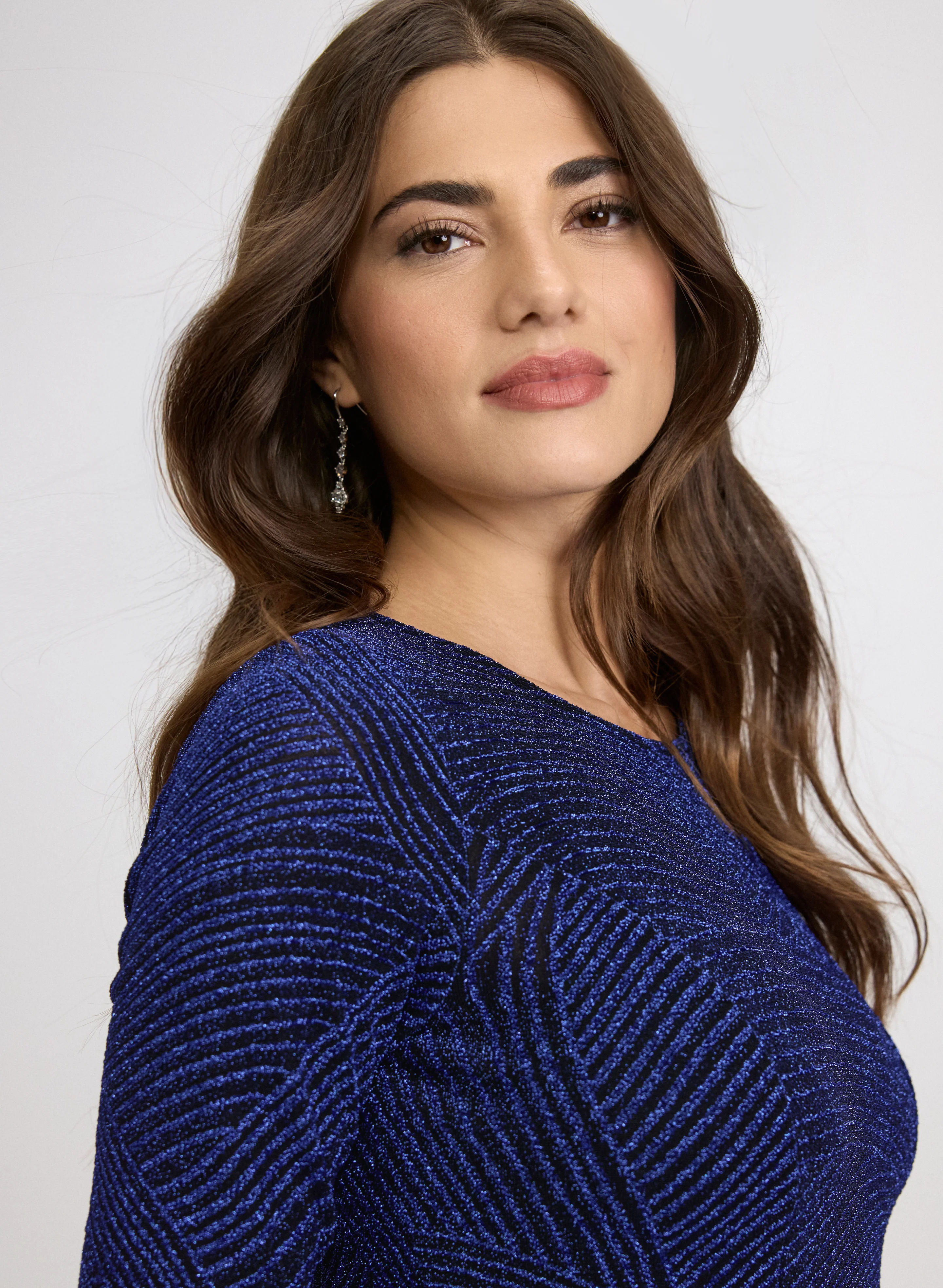 Metallic Peplum Top - Image 2