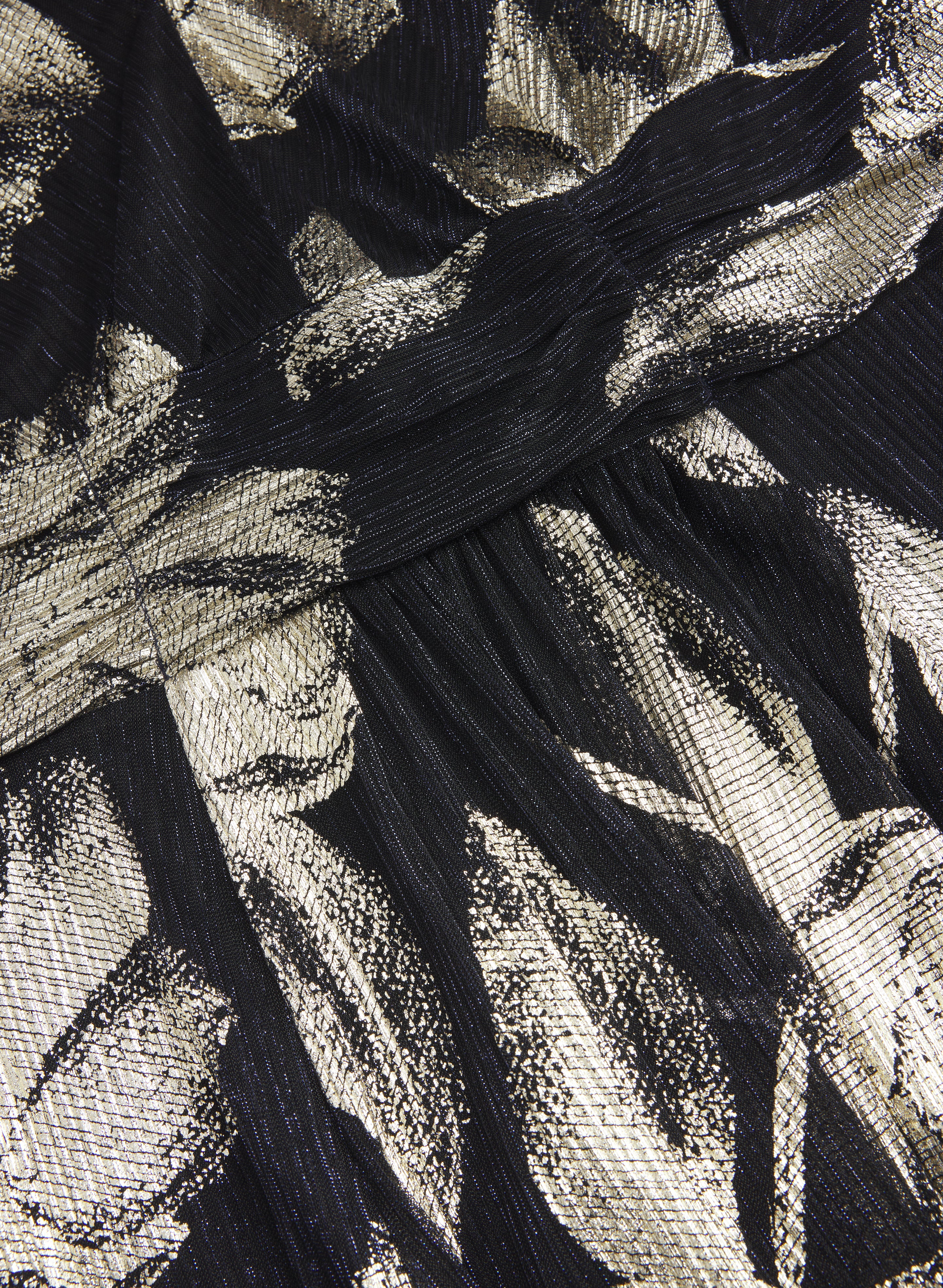 Metallic Pleated Dress - Image 6