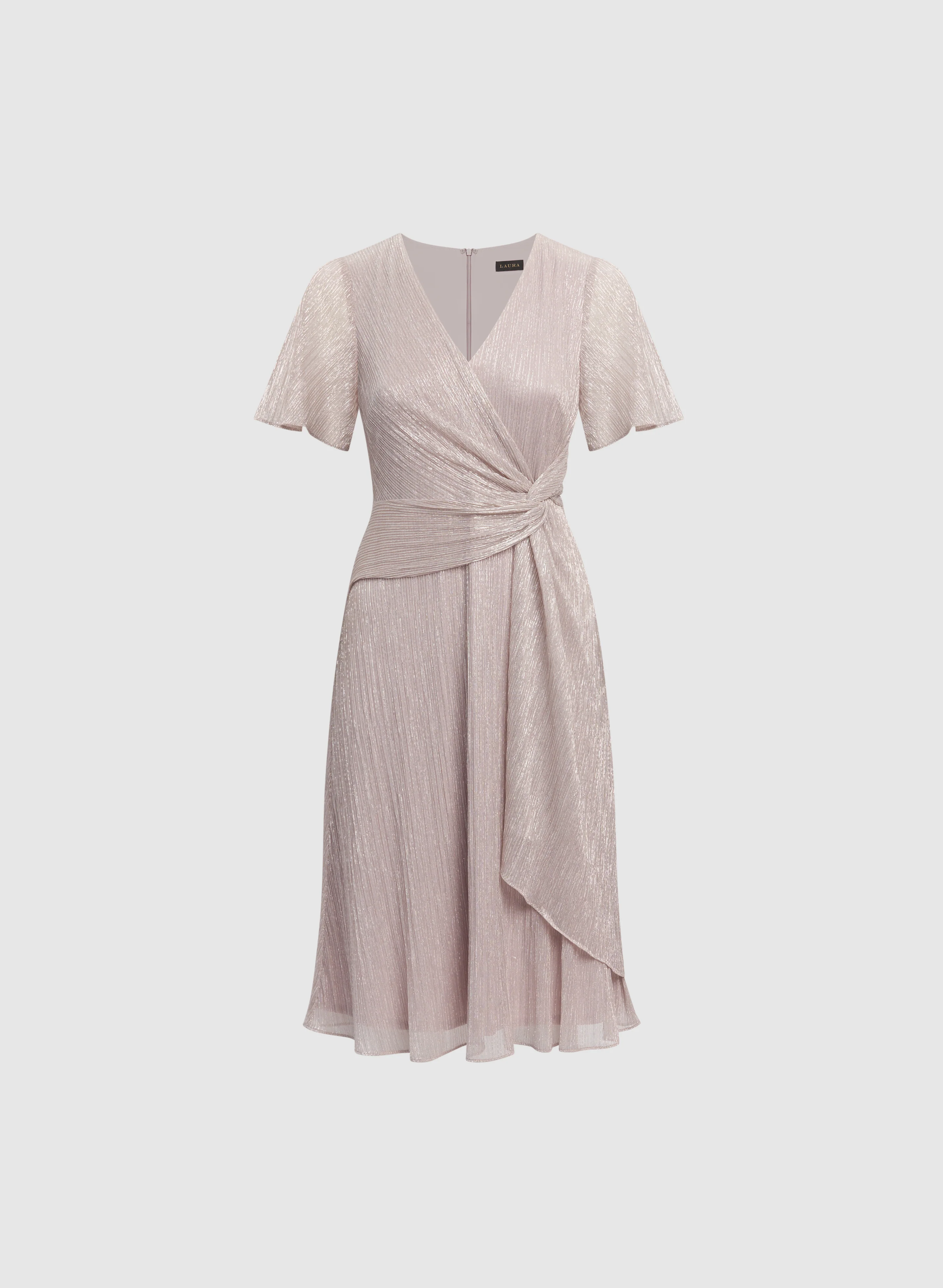 Metallic Plissé Dress - Image 5