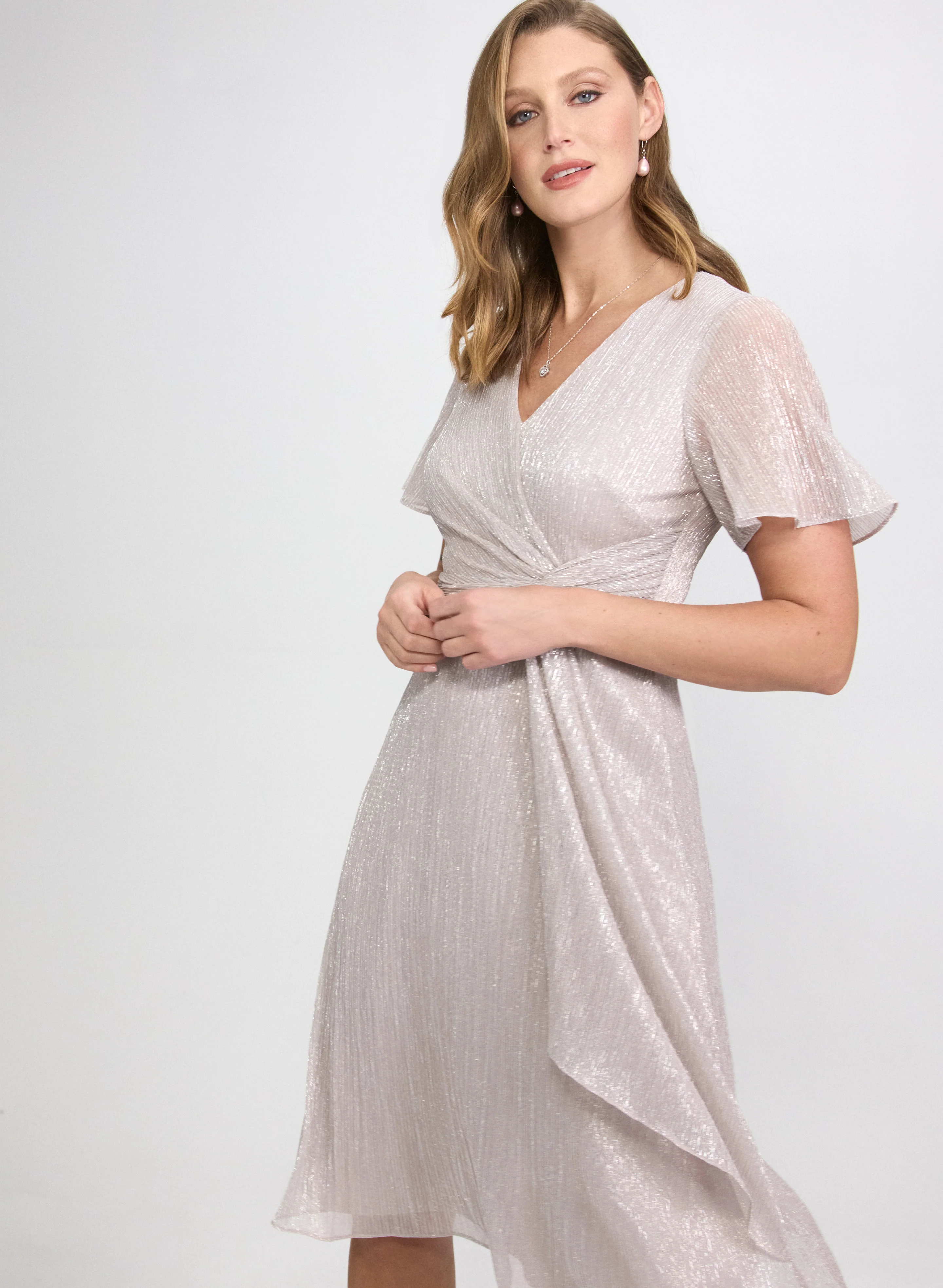 Metallic Plissé Dress - Image 7