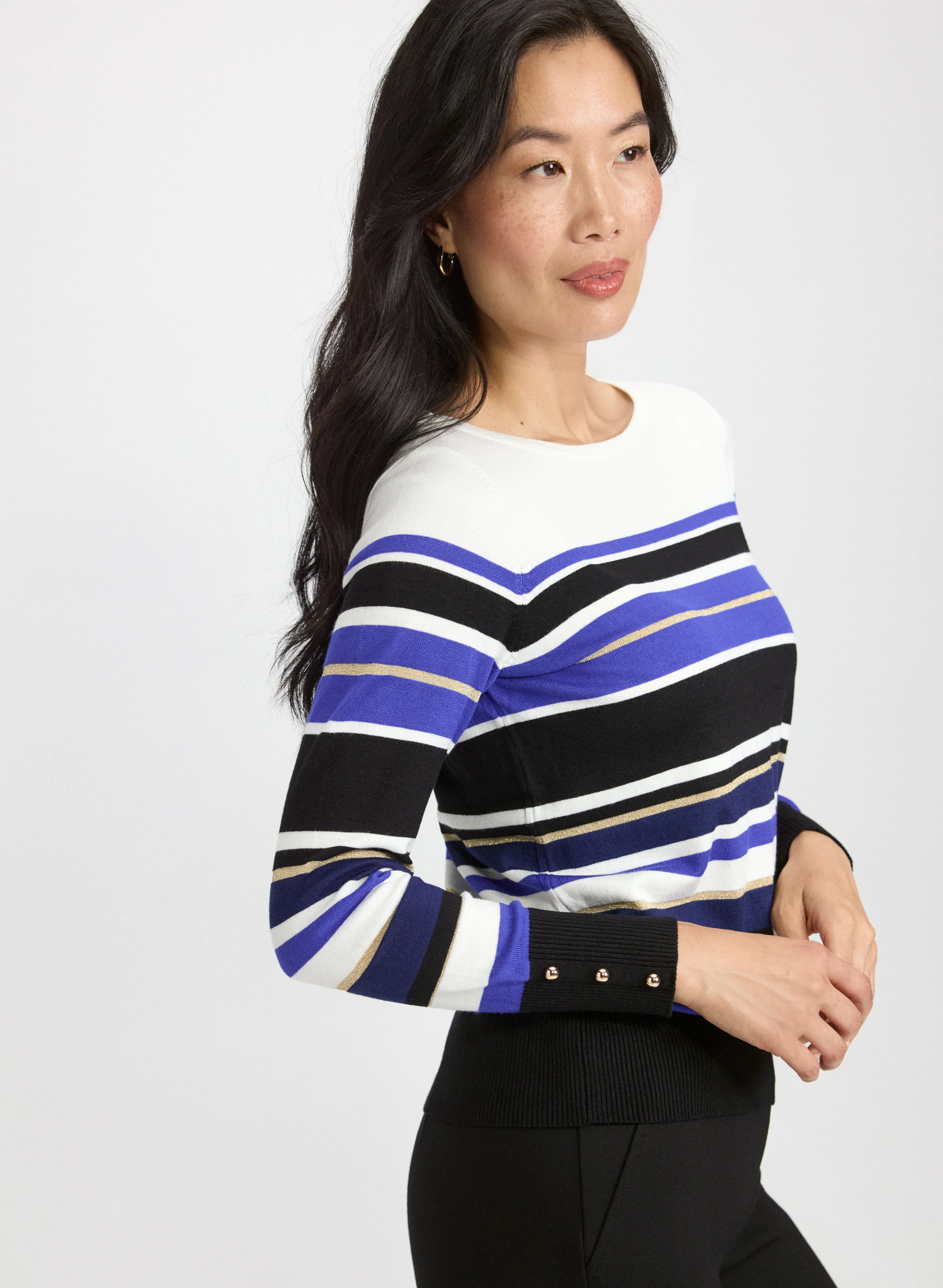 Metallic Striped Sweater - Image 5