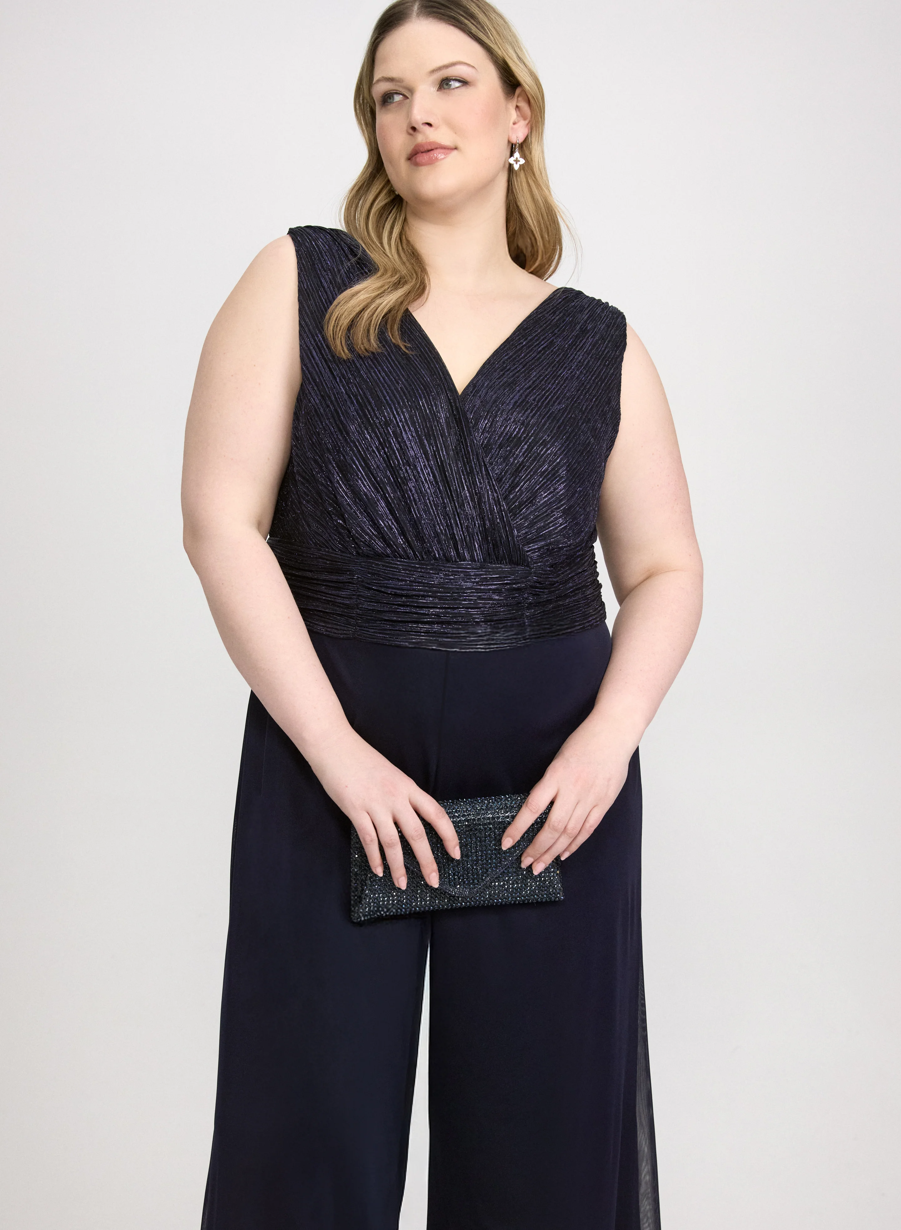 Metallic Wide-Leg Jumpsuit - Image 5