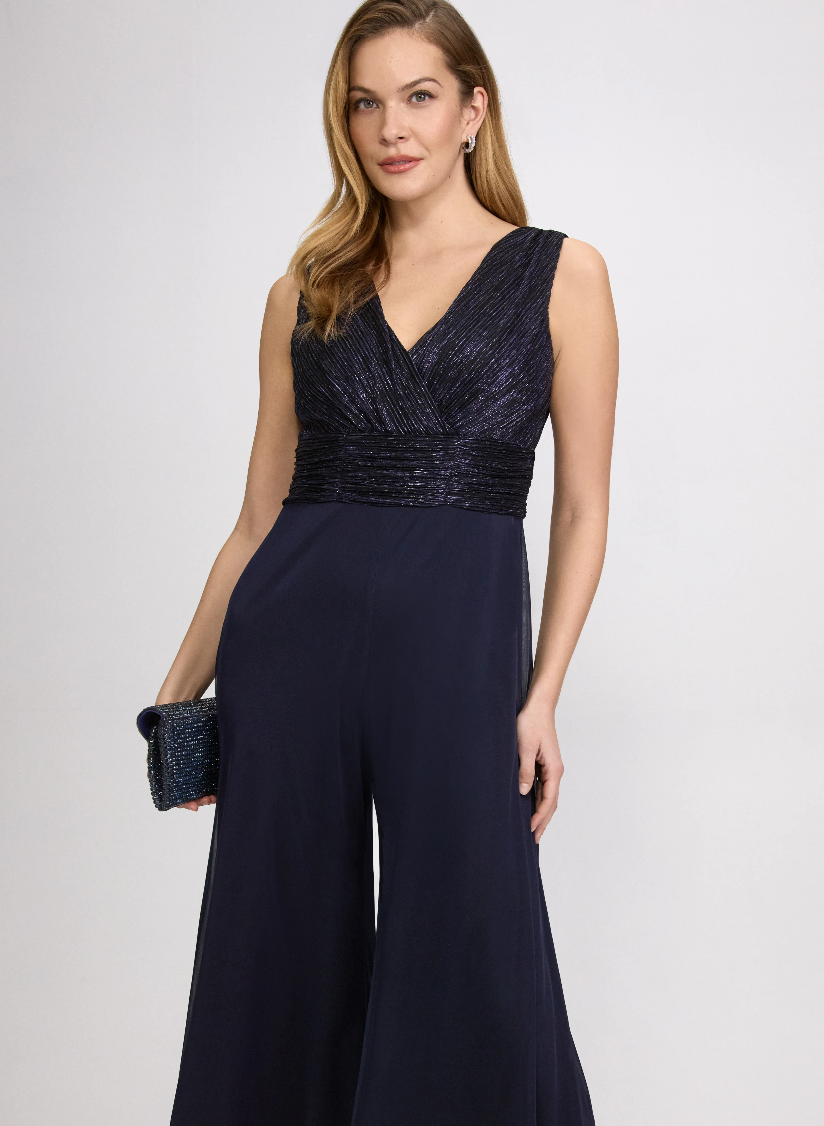 Metallic Wide-Leg Jumpsuit - Image 4