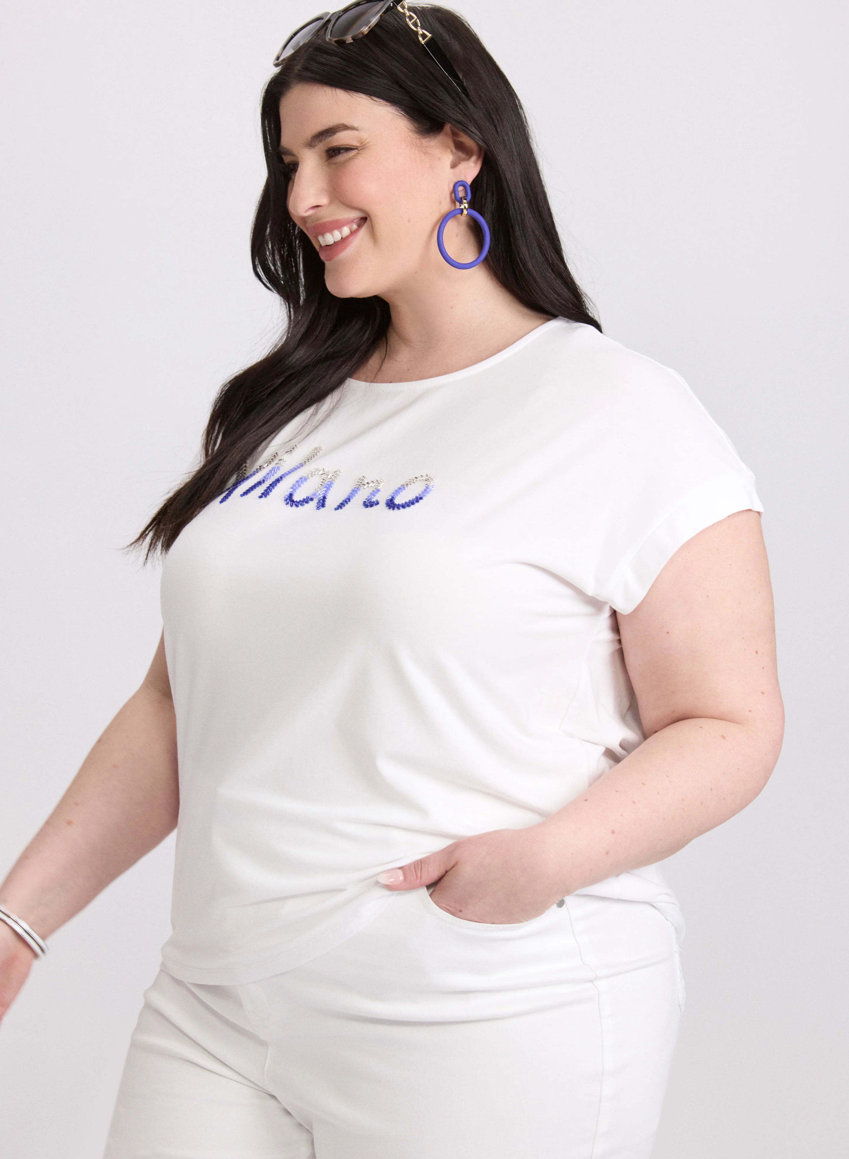 'Milan' Sequin T-Shirt - Image 2