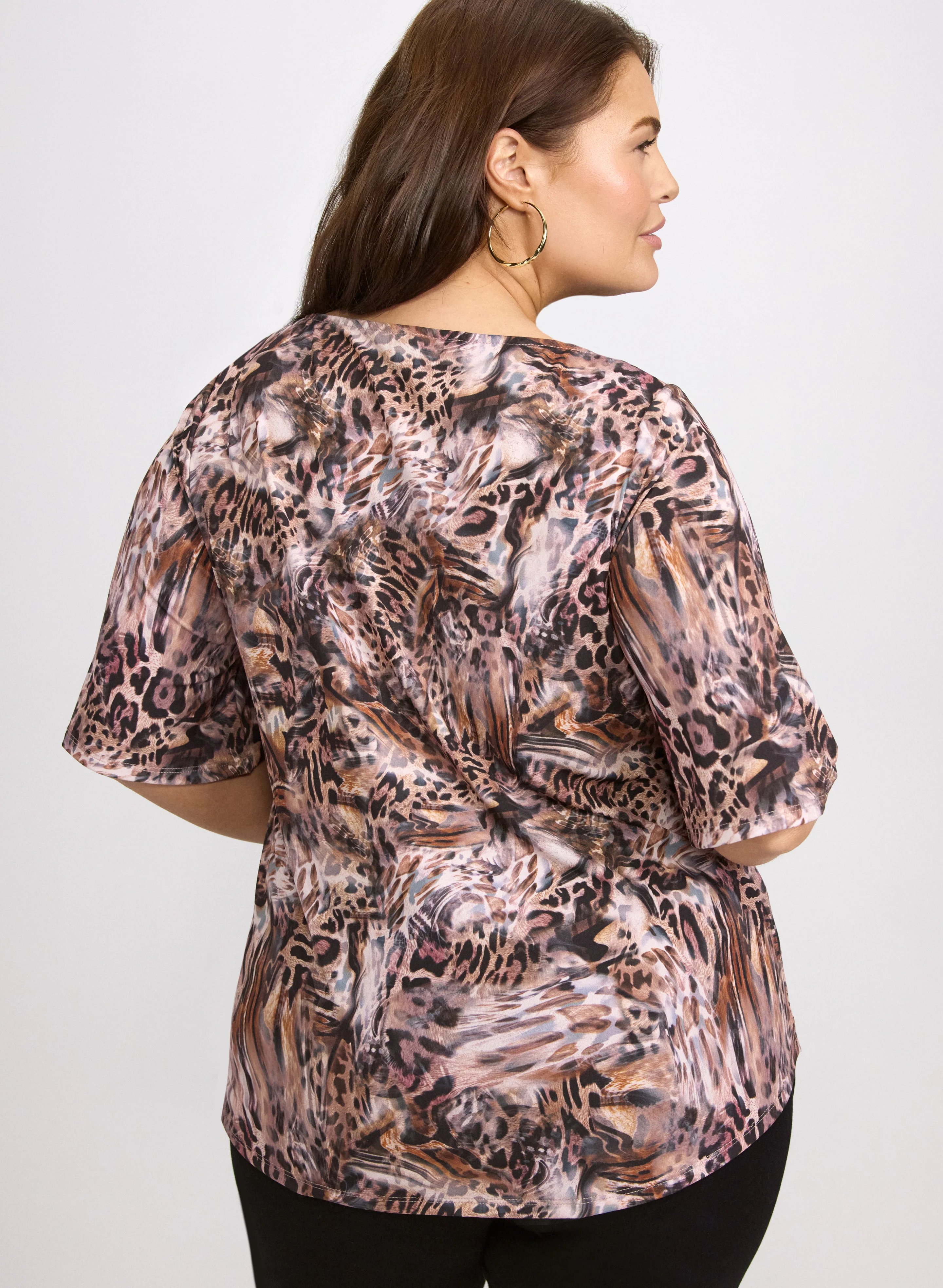 Mixed Animal Print Top - Image 2