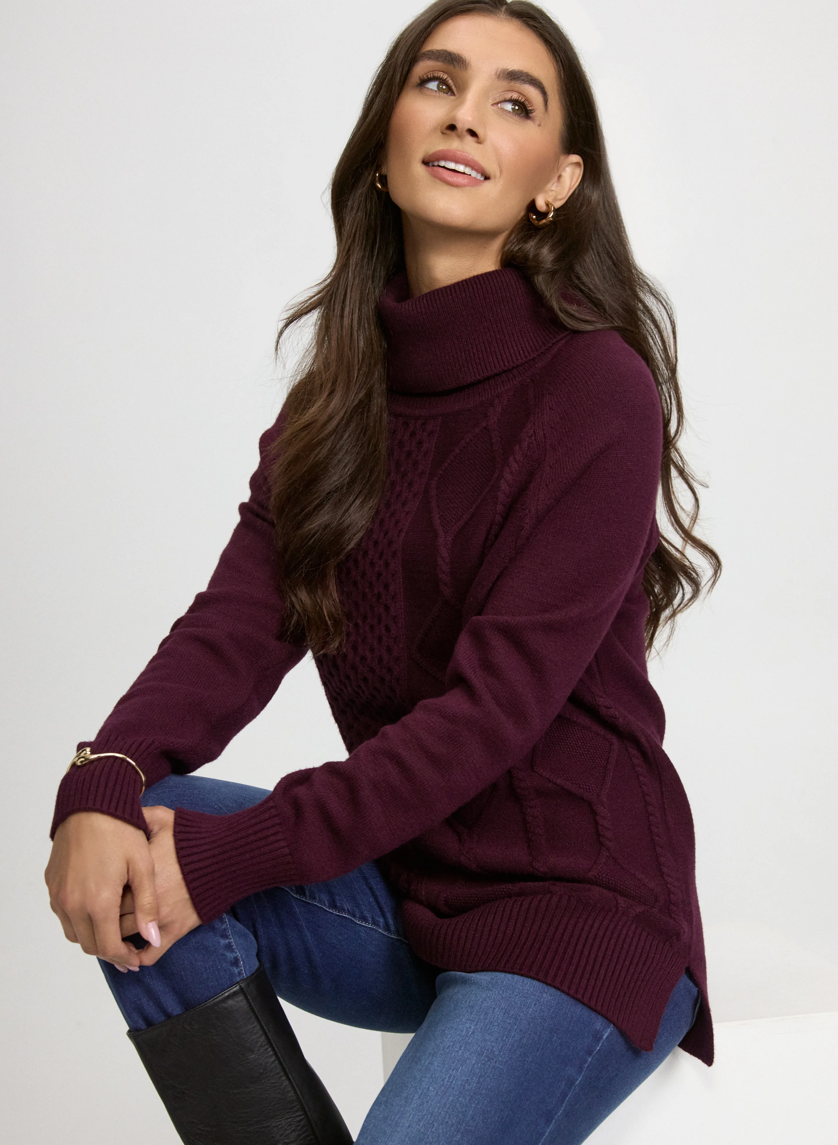 Mixed Knit Pullover - Image 5