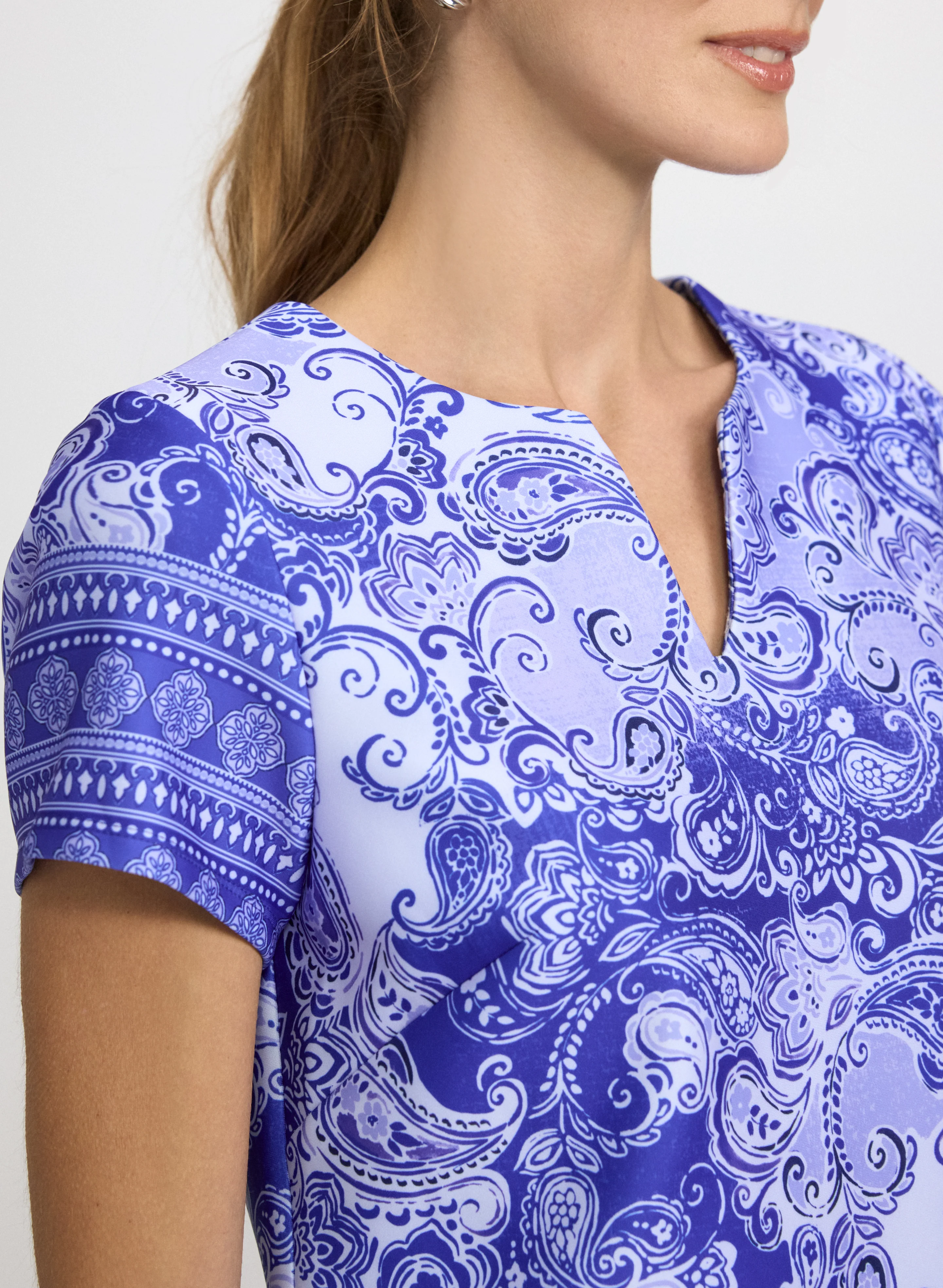 Mixed Paisley Print Dress - Image 5