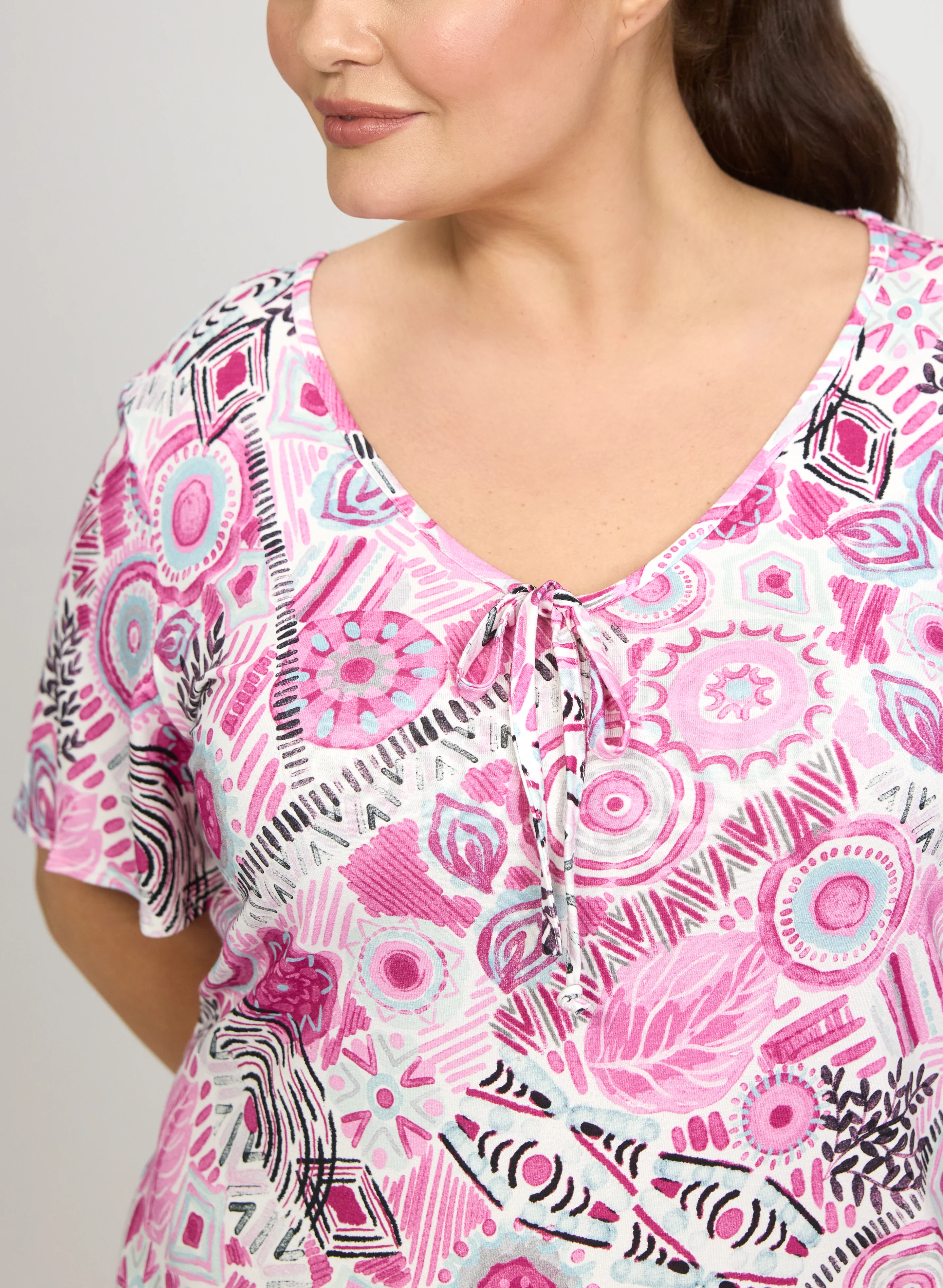 Mixed Print Night Gown - Image 2
