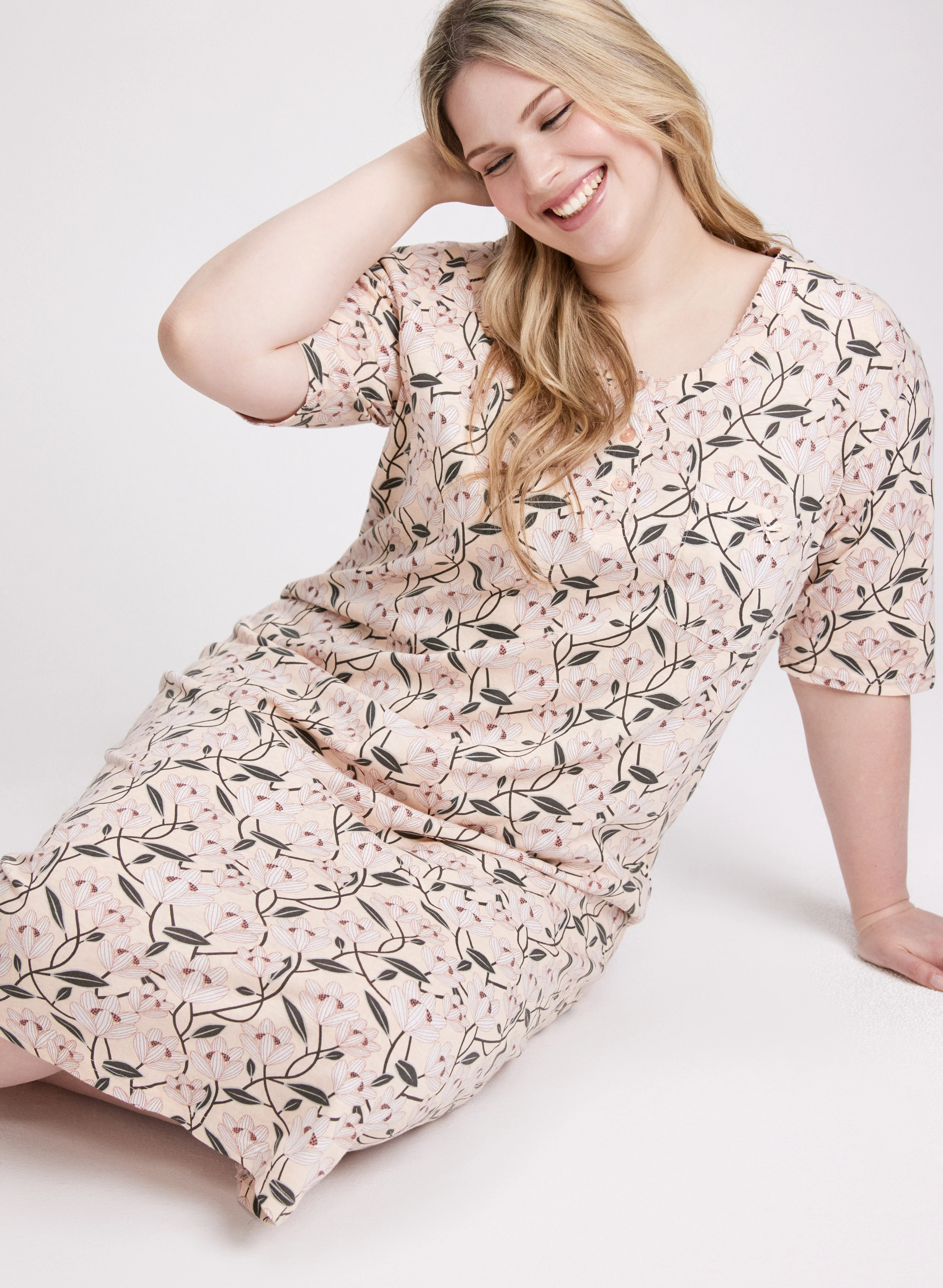 Mixed Print Nightgown - Image 4