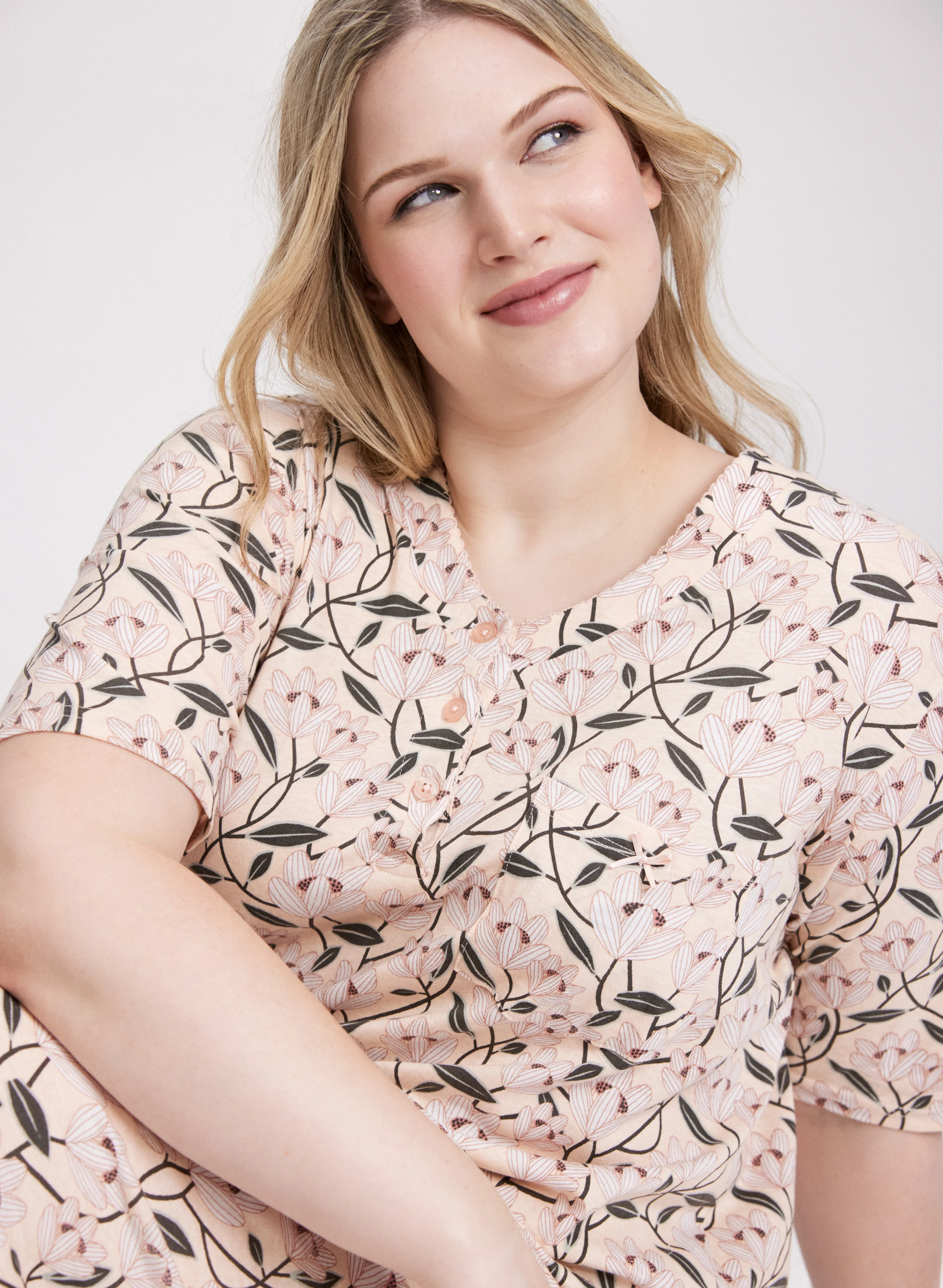 Mixed Print Nightgown - Image 5
