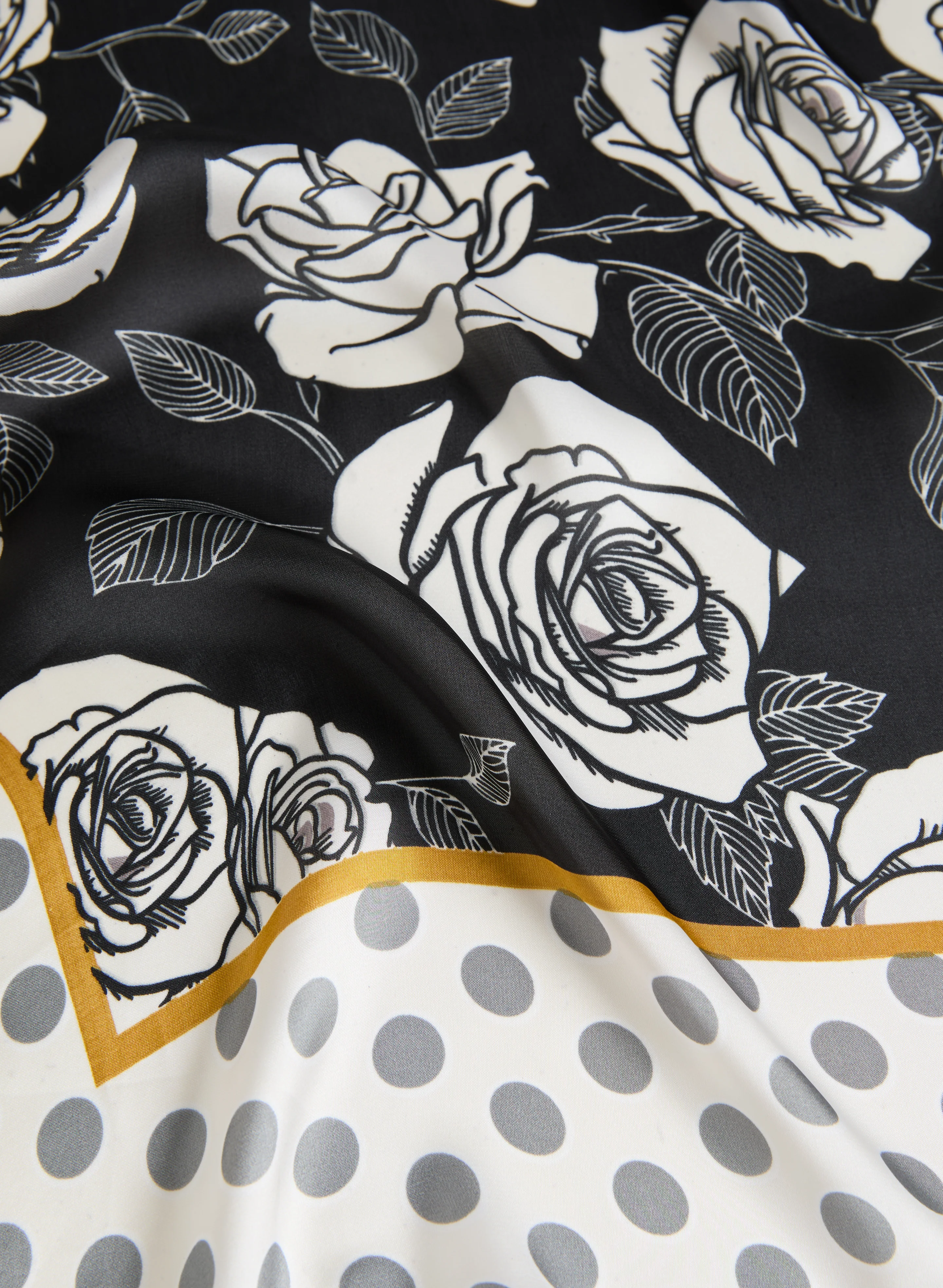 Mixed Print Polka Dot Scarf - Image 2